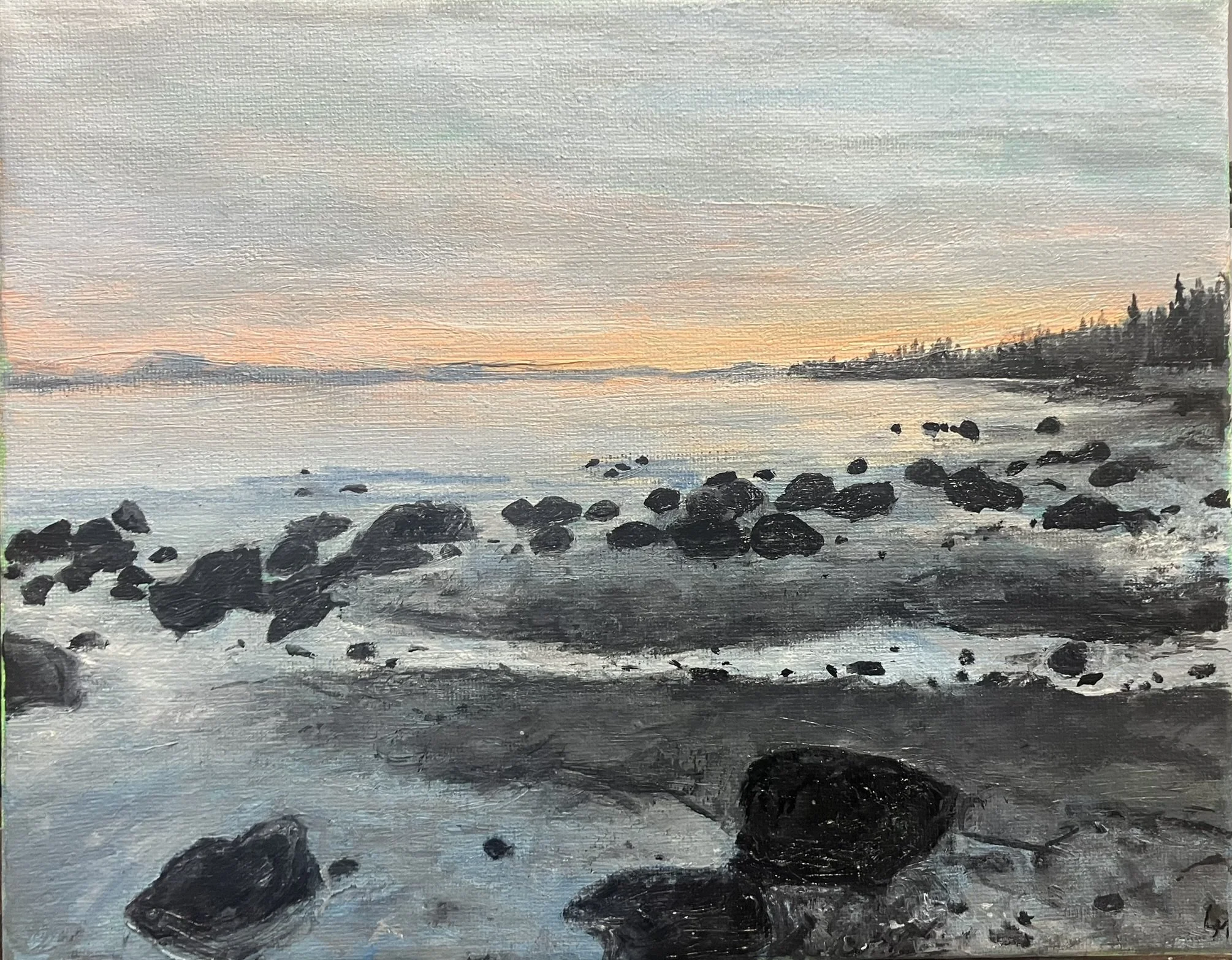 "Evening on the Tide" 8.5 x 10 oil on canvas