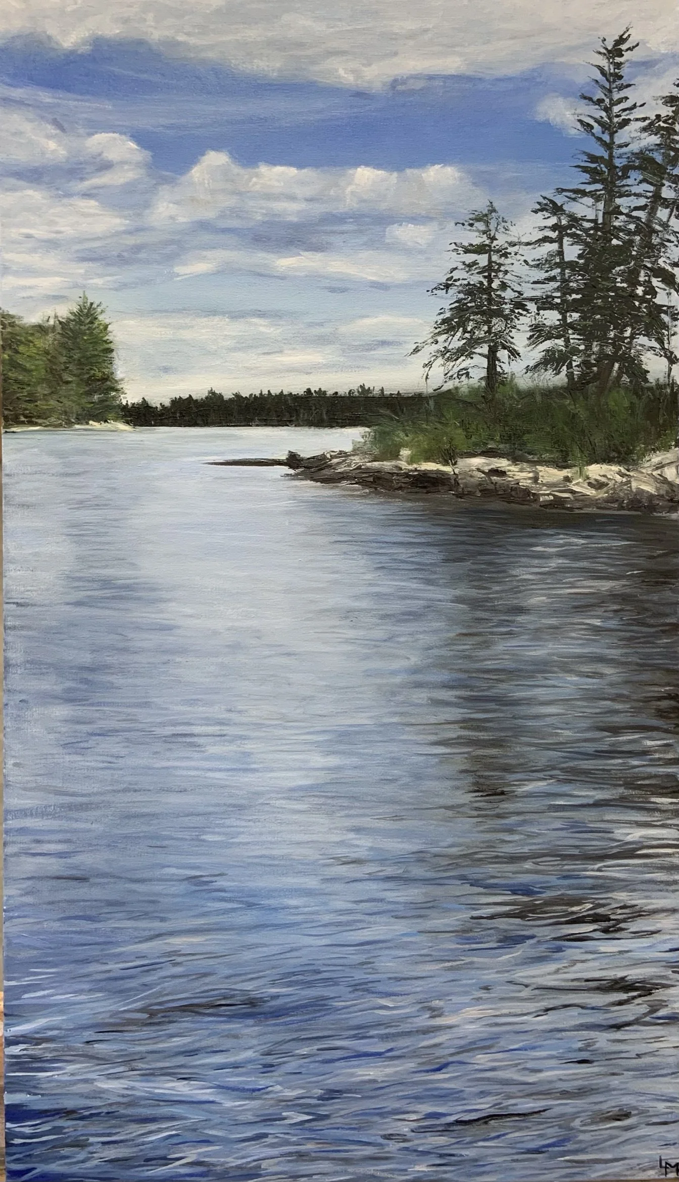 “Shield Side” 28 x 16 oil painting on canvas