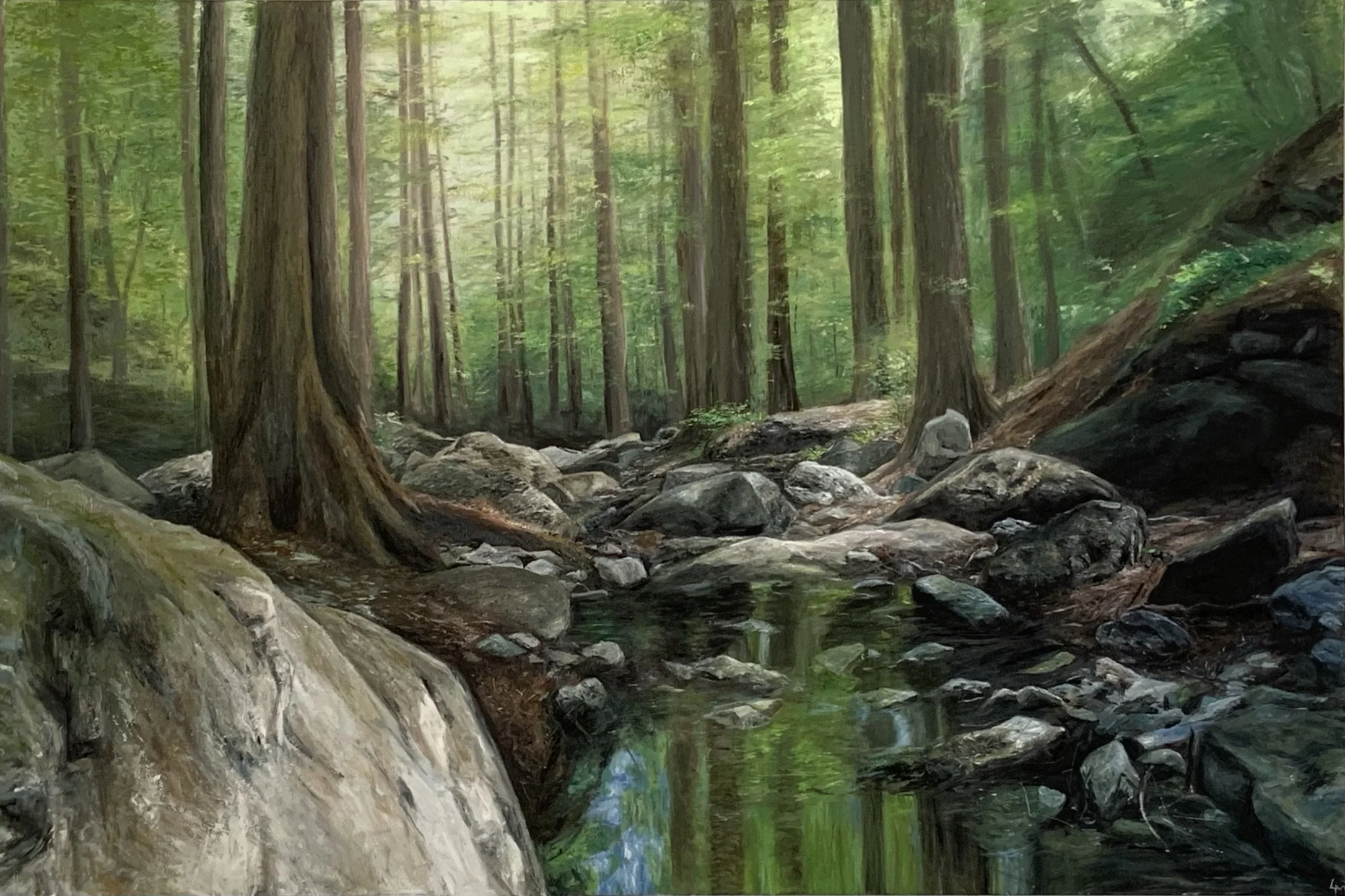 “Cathedral Forest” 40 x 60 oil painting on canvas