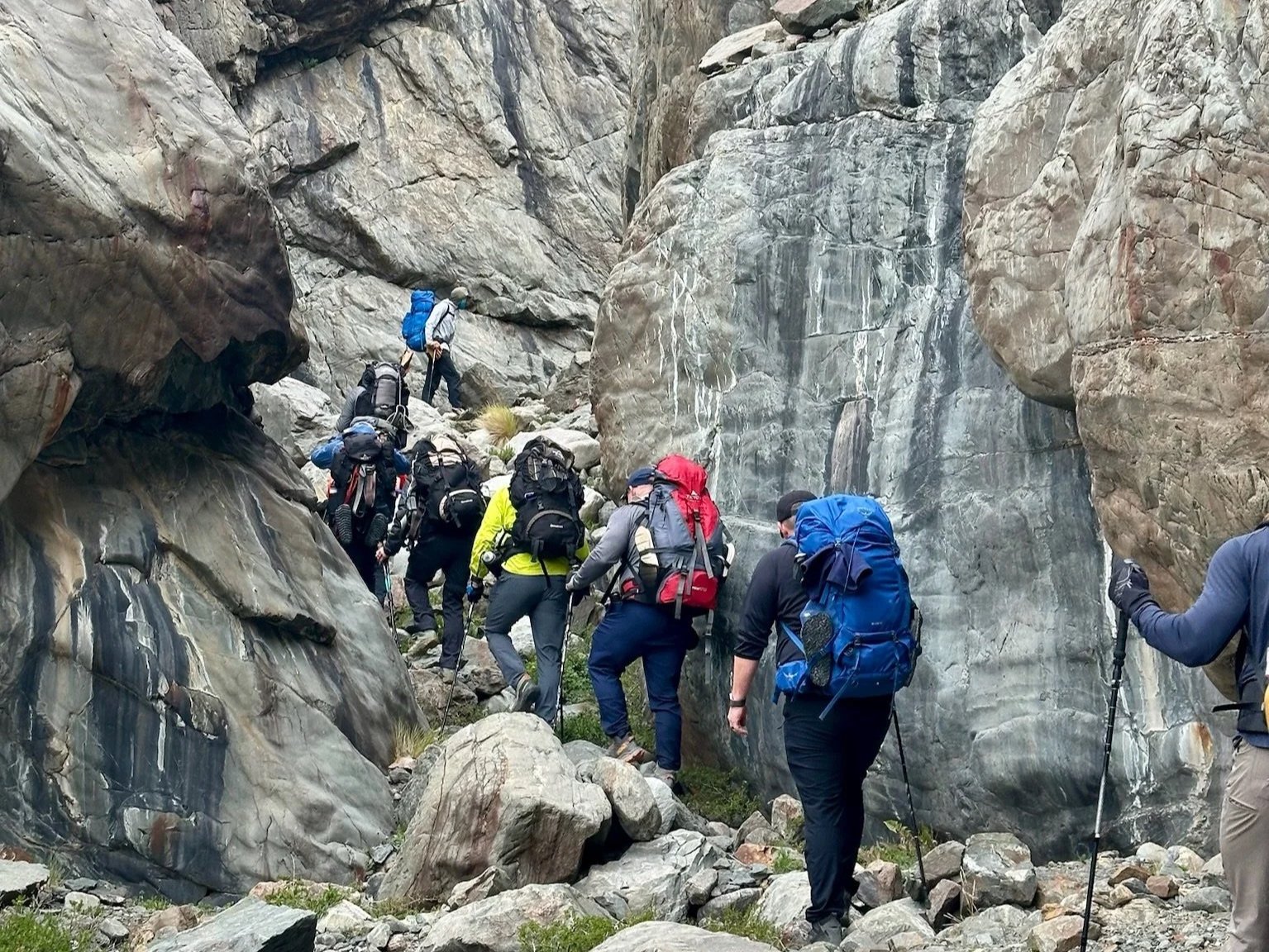 RSLNT · Patagonia, 2026 · a group of executives under load, run with our sibling program