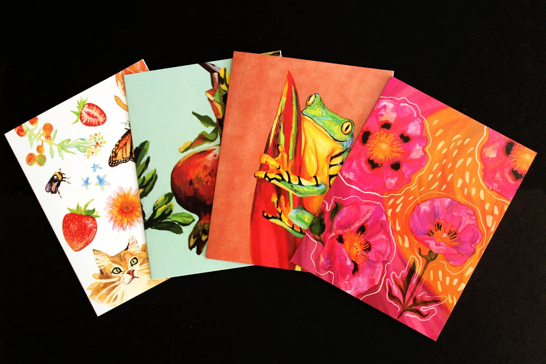 Colorful greeting artsy greeting cards