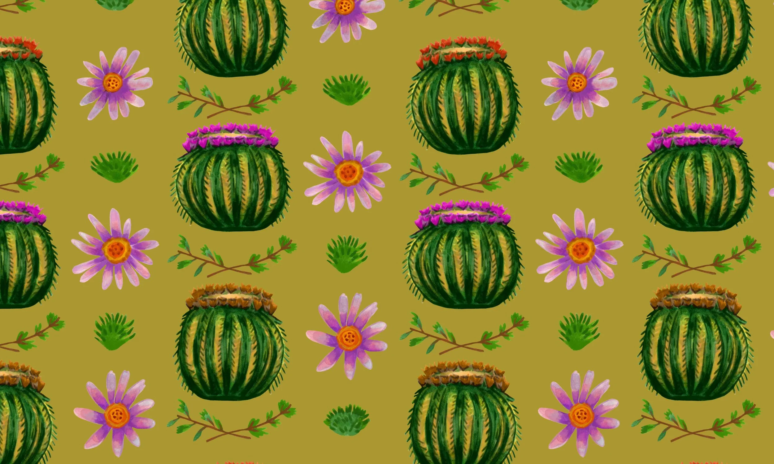 Patterns for licensing desert style patterns for wallpaper, cactus patterns for fabric