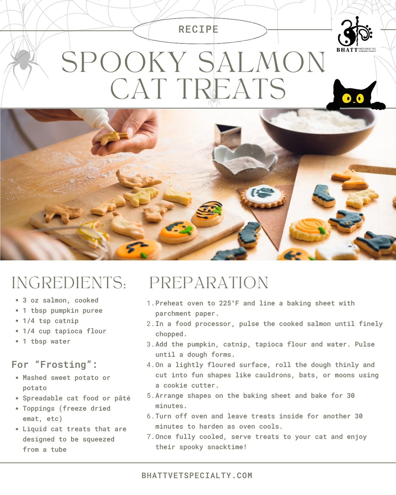 🐾👻 Spooky Salmon Cat Treats are on the menu!
Because our feline friends deserve something fish-tastically frightful this Halloween.
Made with real salmon and simple, cat-safe ingredients, these homemade treats will have your kitty doing tricks for