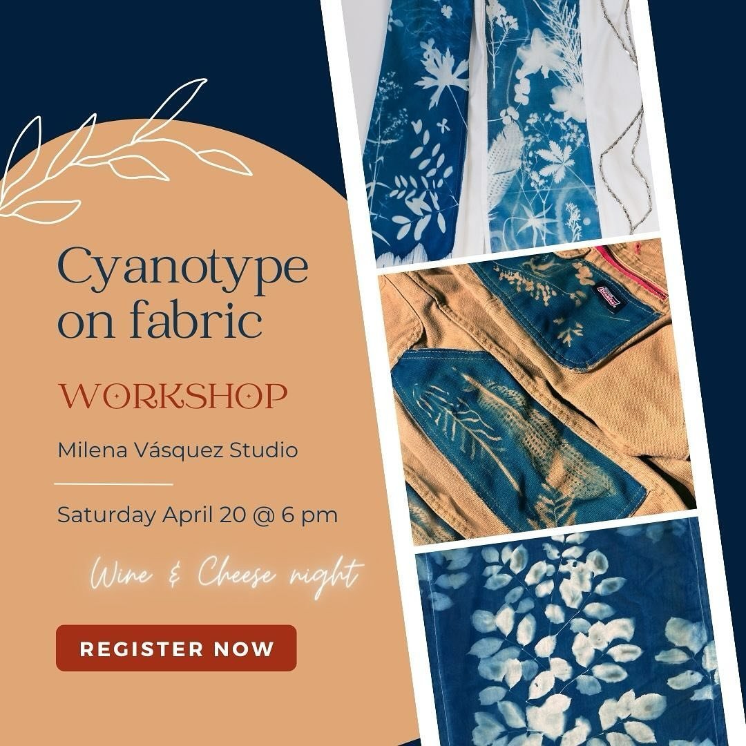 CYANOTYPE WORKSHOP COPY

CYANOTYPE WORKSHOP on Fabric!

🌿 You&rsquo;re Invited! 🌟

Join me for a special evening of cyanotype printing!

Hi, I&rsquo;m Mile Vasquez, a visual artist experimenting with cyanotypes for over three years. I&rsquo;m hosti