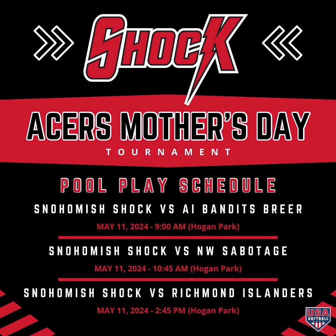 🌞🥎 Ready for this weekend&rsquo;s tournament in perfect PNW weather! Follow us on GameChanger @Snohomish Shock Campbell 14U. Let&rsquo;s go get &lsquo;em Shock! ⚡️ #SoftballWeather #GoShock #pnwweather