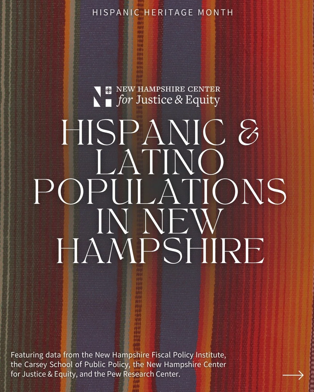 This Hispanic Heritage Month, we would like to draw attention to the Hispanic &amp; Latino communities in our state. Similar to national trends, the Hispanic &amp; Latino population in NH is growing, currently making up 4.5% of all NH residents.

Swi