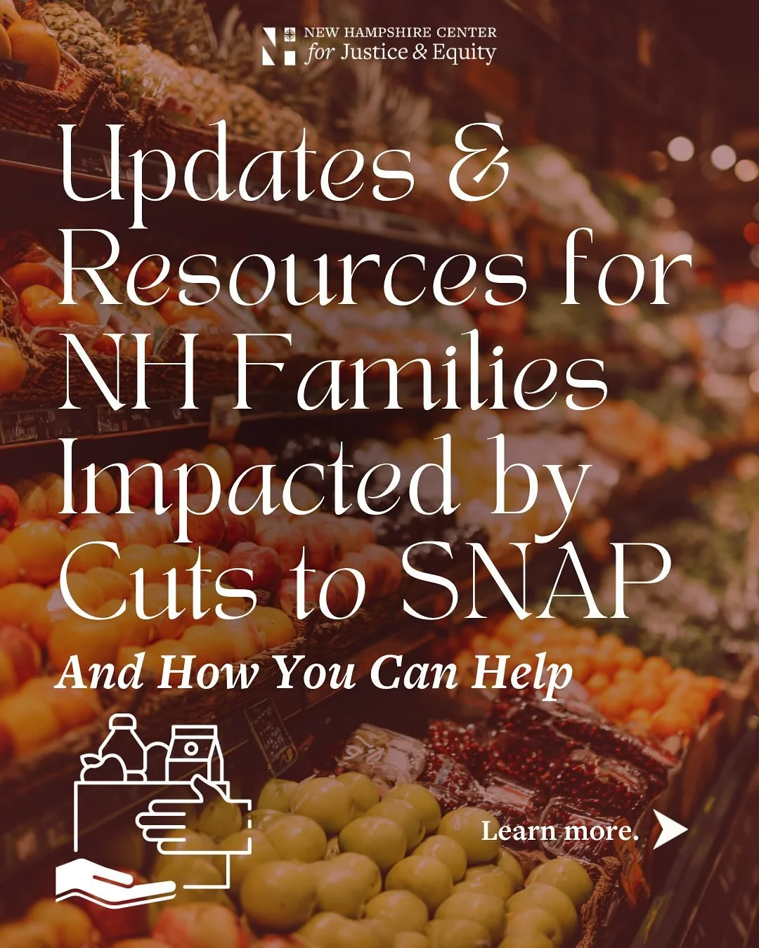 🚨Thousands of our fellow Granite Staters rely on SNAP to meet their needs. At times when these assistance programs are at risk, it is more important than ever that we ensure all members of our community needs are met.

Swipe to see what resources ex