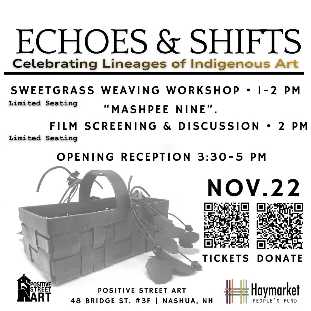 This Saturday, @positivestreetart is hosting an event: Echoes &amp; Shifts, Celebrating Lineages of Indigenous Art. 

About this event: The dedication and investment towards holding onto our most precious cultures and histories is a foundational impe