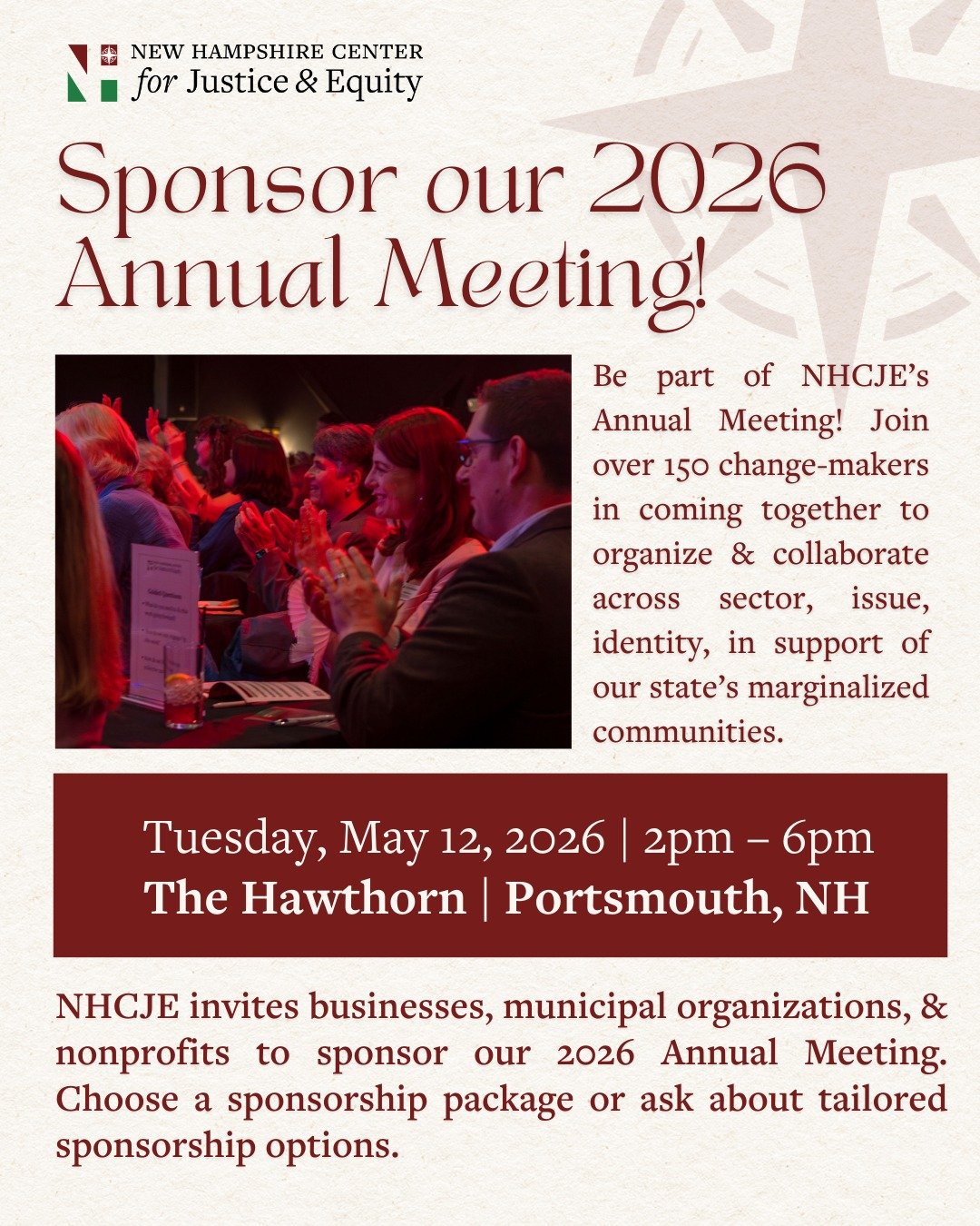 We&rsquo;re excited to share sponsorship opportunities for our upcoming Annual Meeting- What the Water Remembers: The Collective Power of Storytelling.

This event is a powerful gathering of community members, advocates, partners, and leaders all com