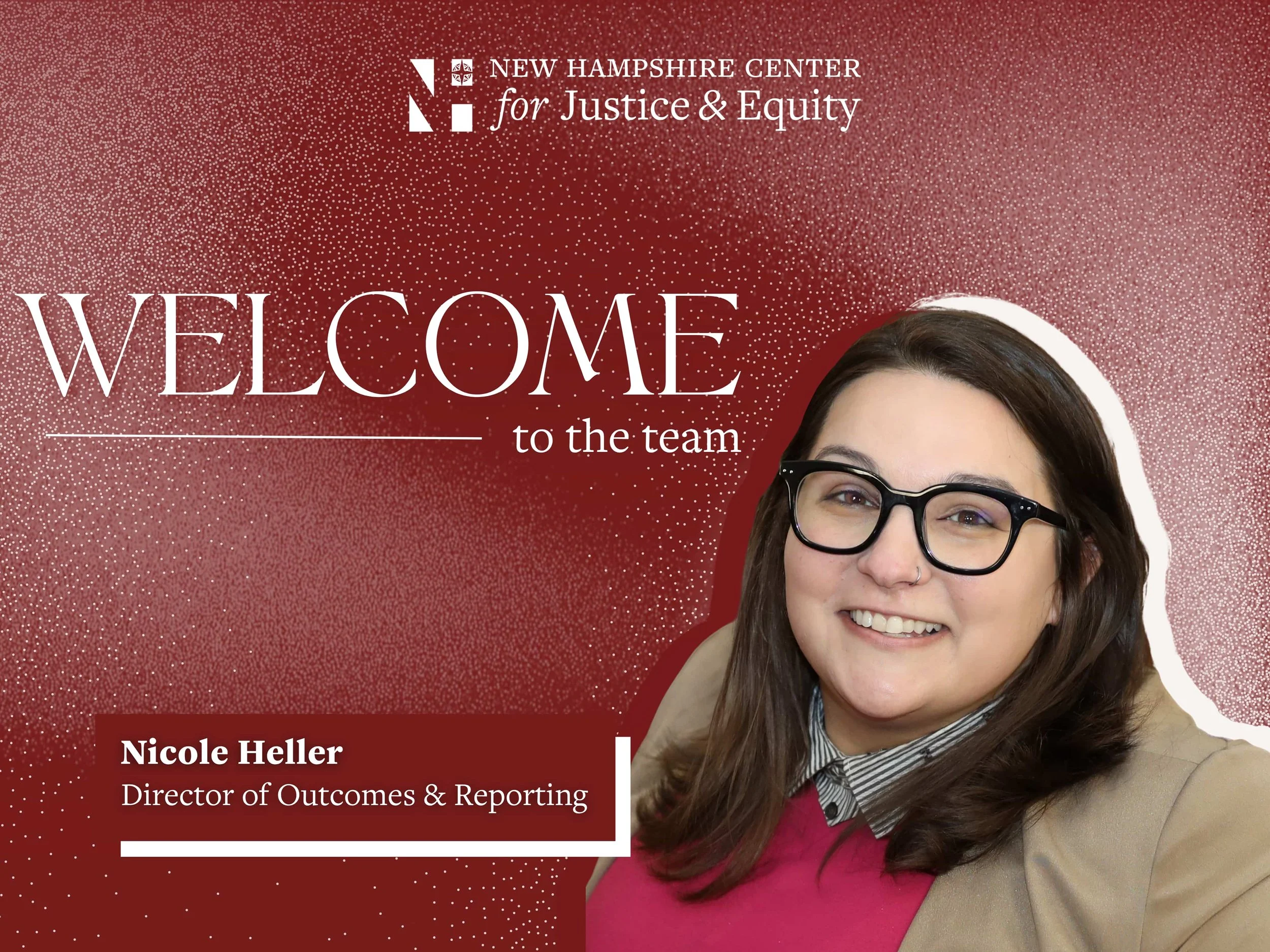 NHCJE Welcomes Nicole Heller, Ph.D., as Director of Outcomes and Reporting