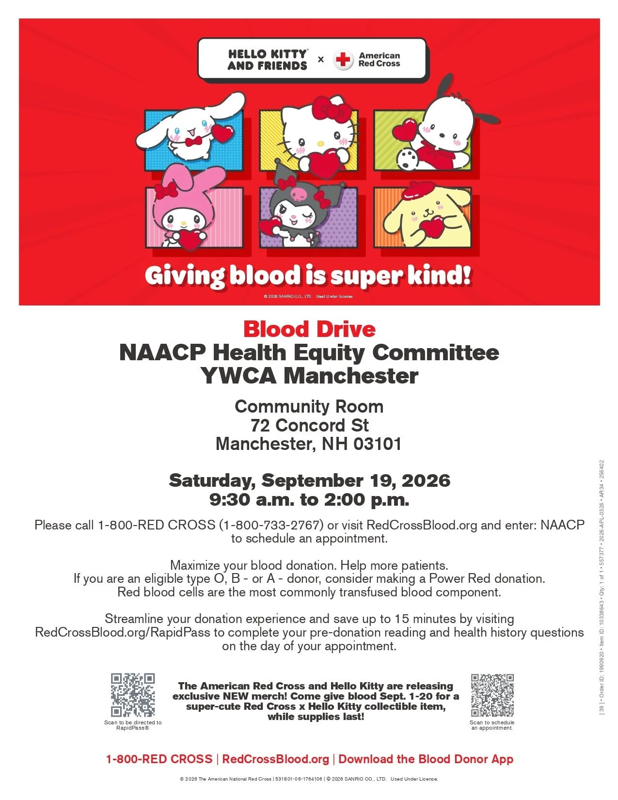Red Cross Blood Drive - Sponsored by NAACP Health Equity Committe
