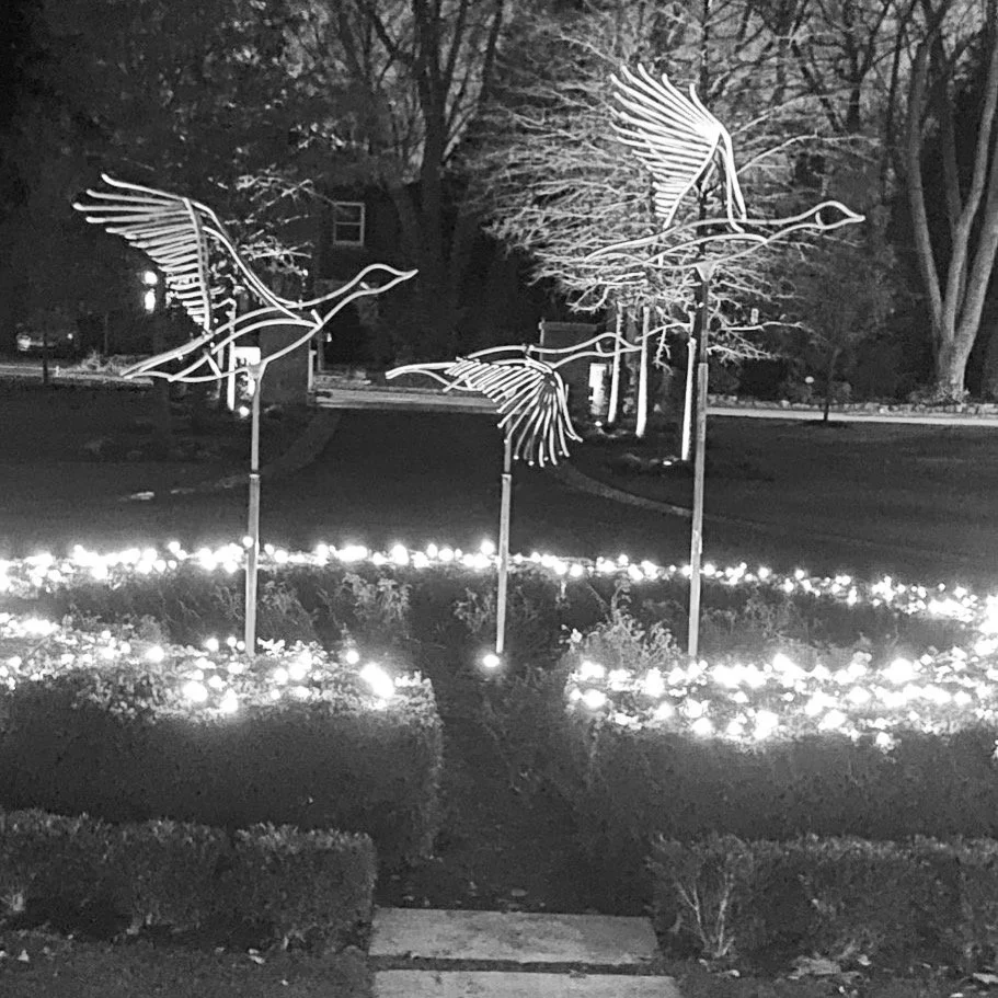 Canada geese sculptures in Ontario canada