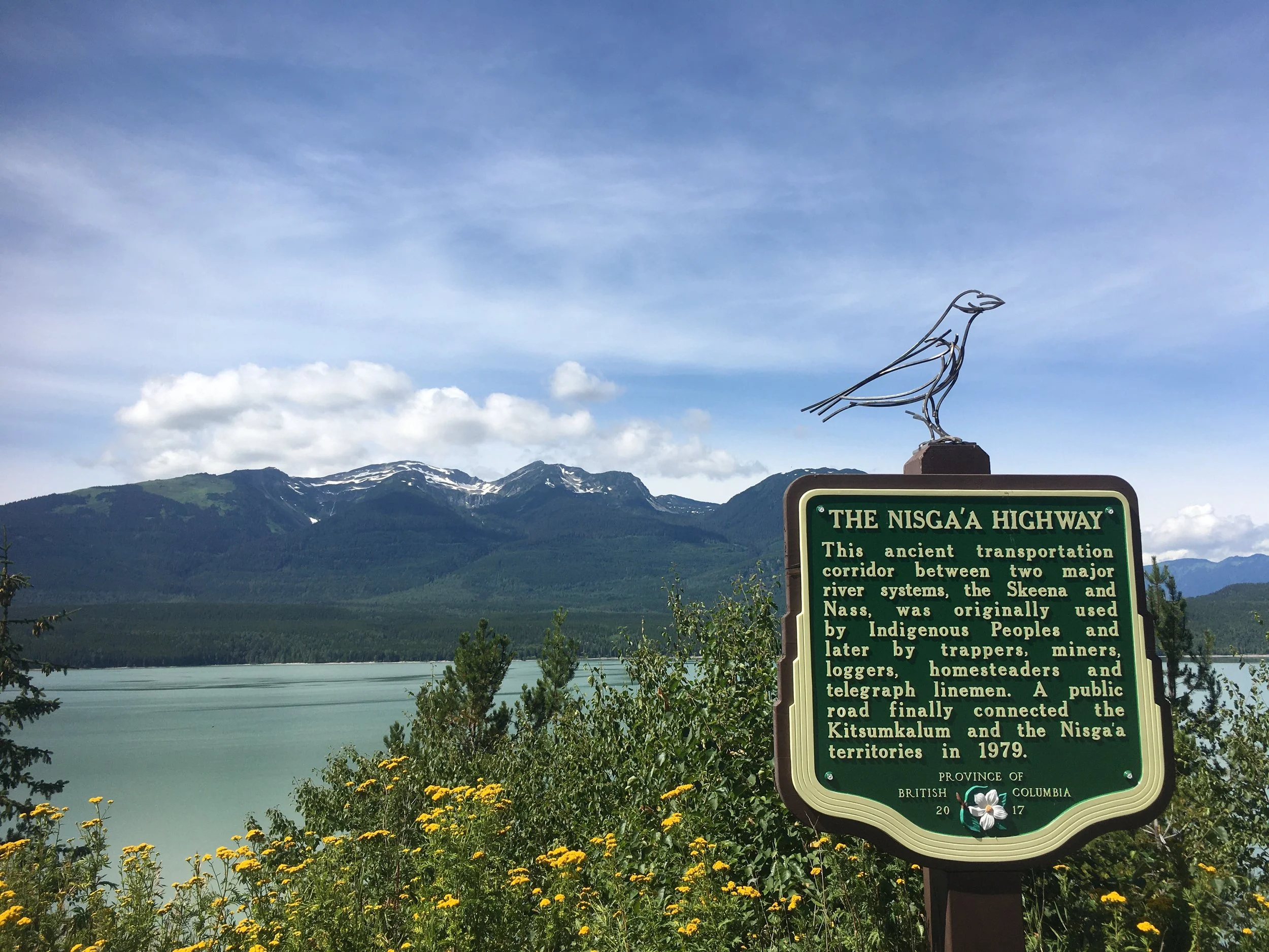 Raven sculpture on the Nisgaa Highway