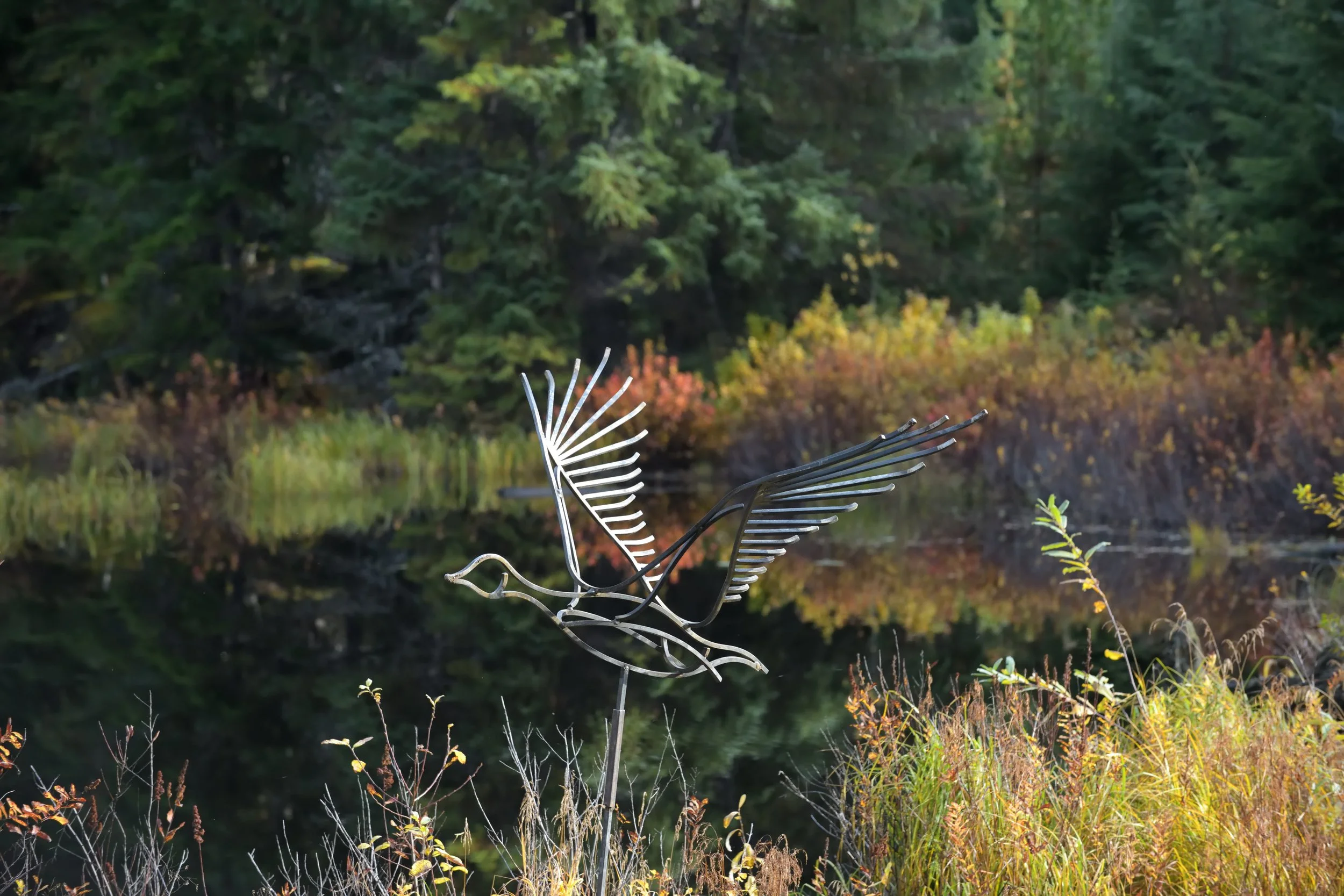 Canada geese sculpture