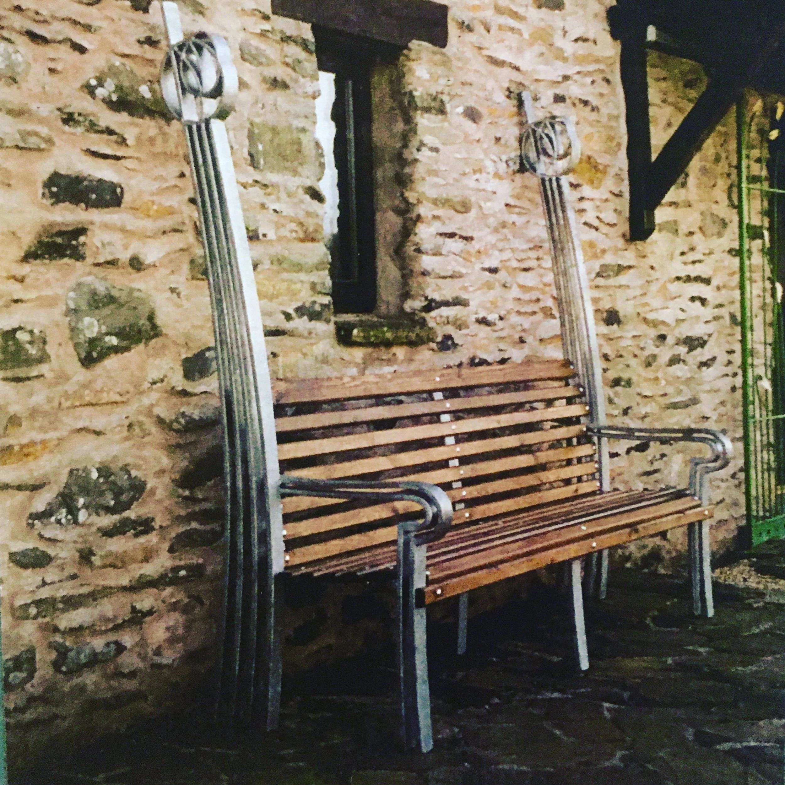 Charles Rennie Mackintosh inspired bench