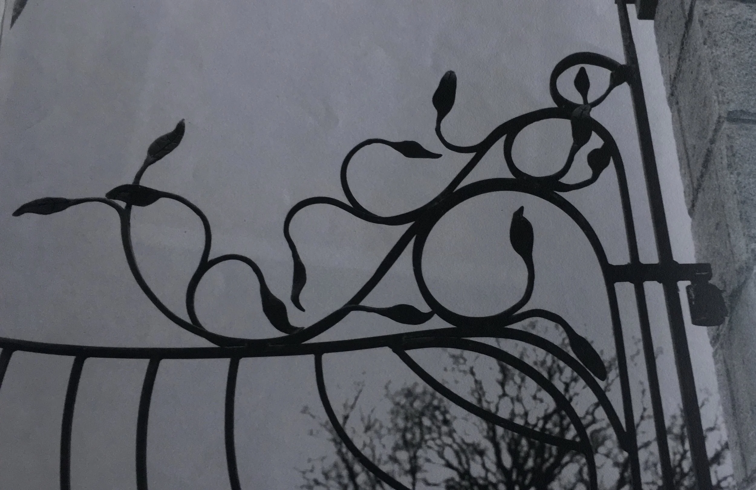 Traditional blacksmith scroll work