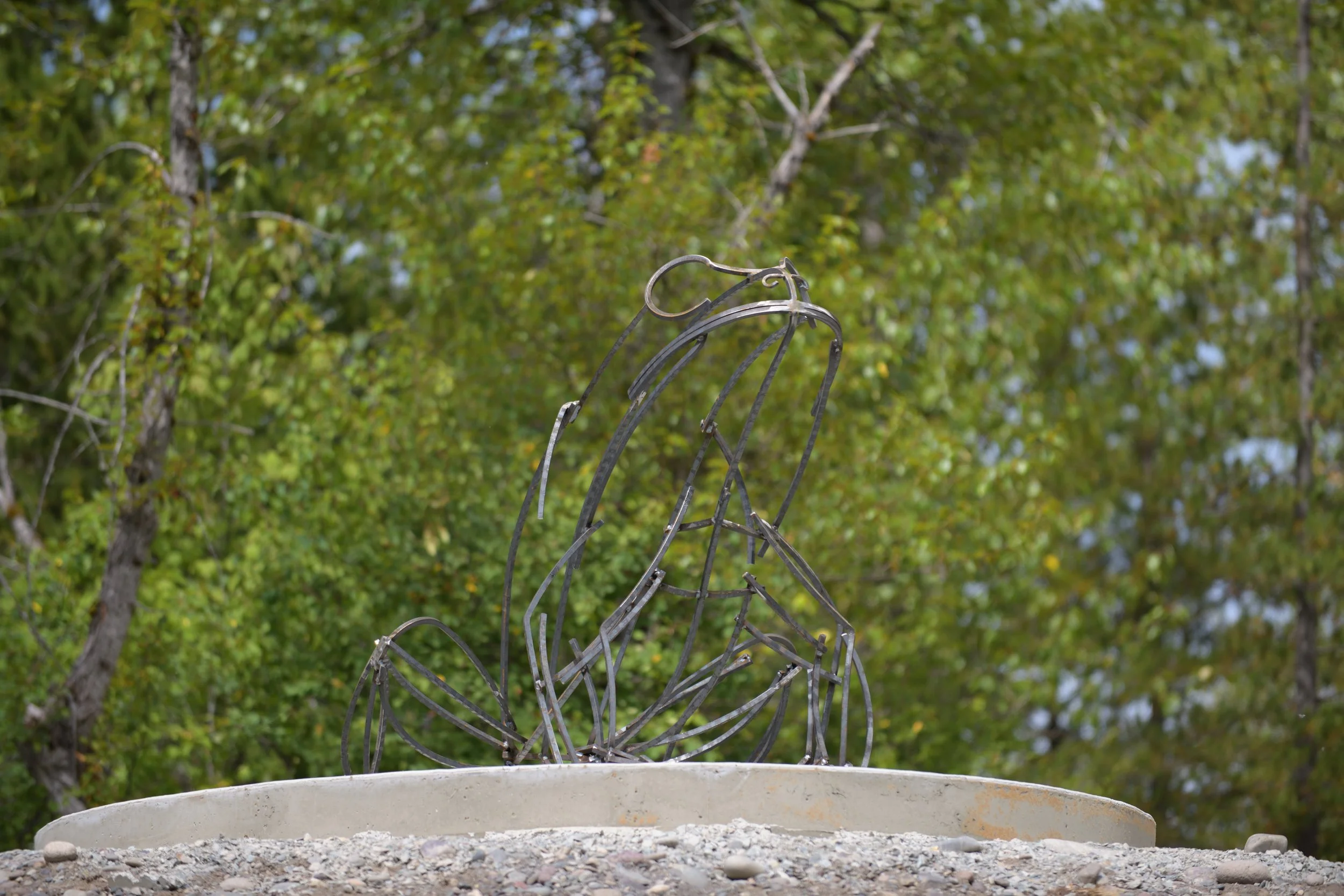 Toad sculpture in Terrace BC