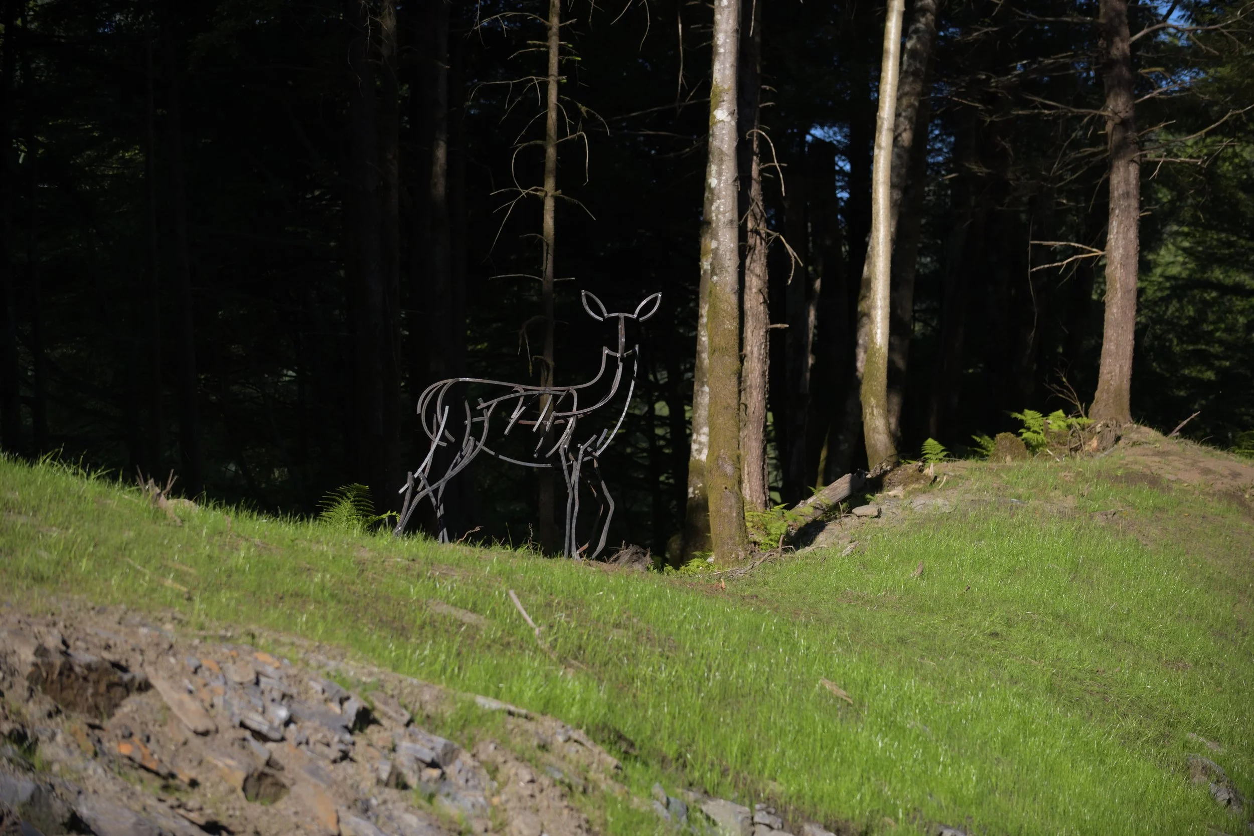 Metal Deer Sculptures 