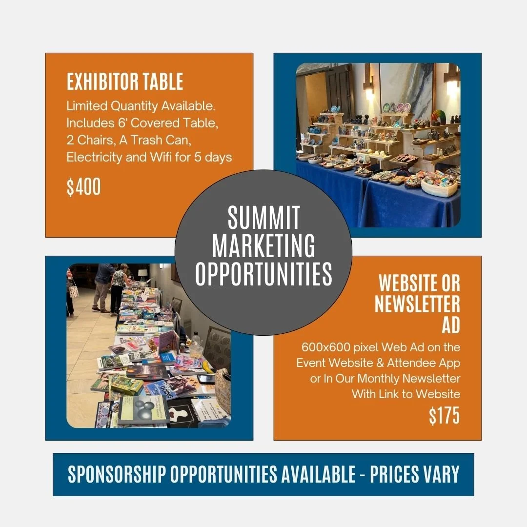 Exhibitor Table rental $400. Website or newsletter ad $175. Sponsorship opportunities available - prices vary.