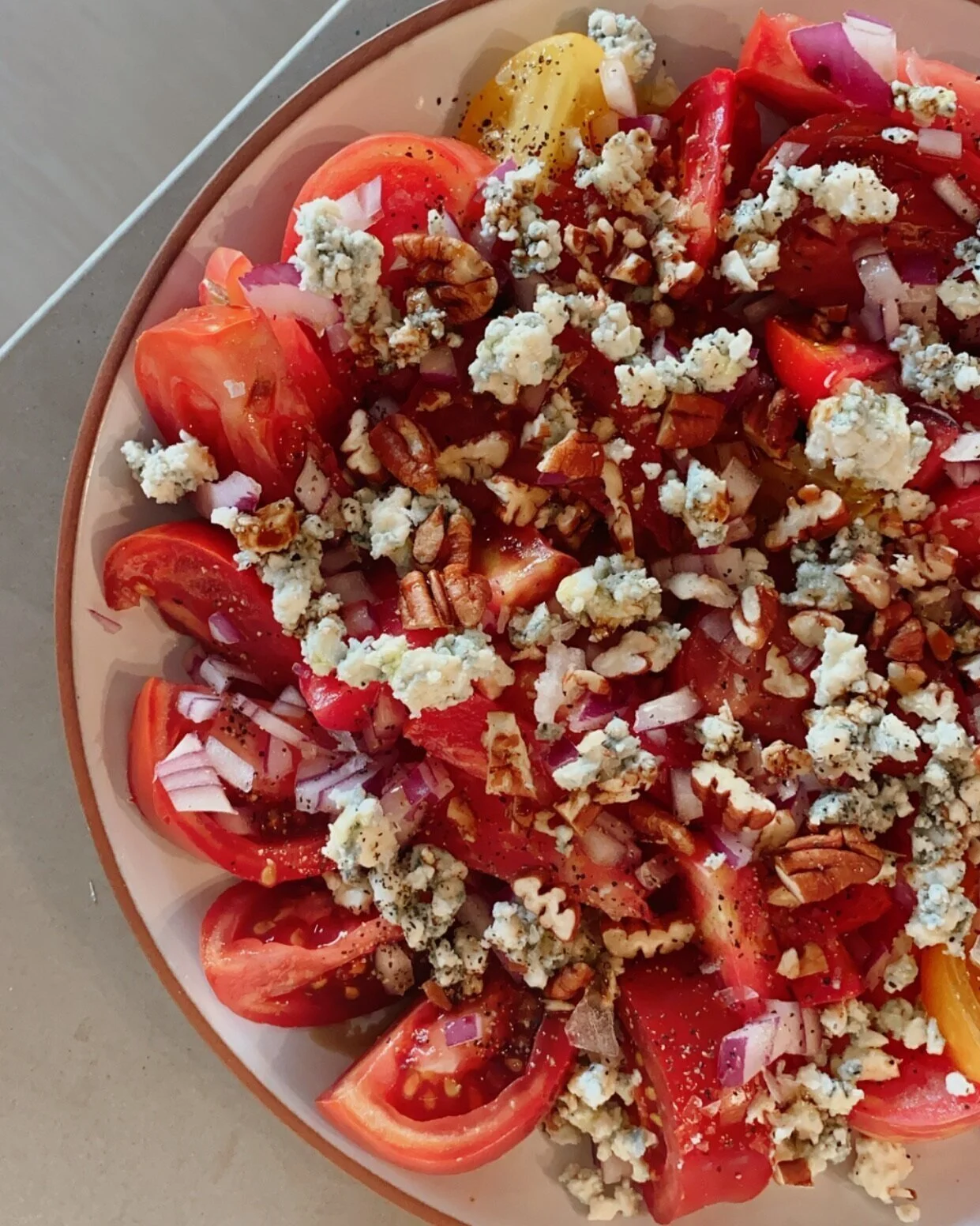 Recipe: Tomato and Blue Cheese Salad