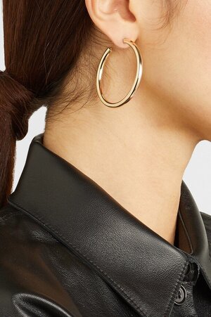 Jennifer Fisher Baby Lilly gold-plated hoop earrings