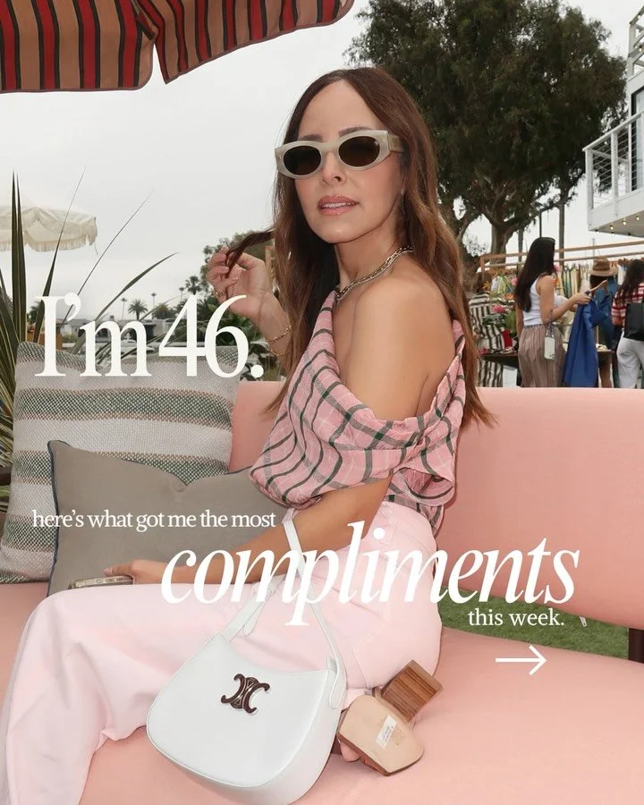 I'm 46, and these are the things that got me the most compliments this week.

Not the most expensive things.
Not the trendiest things.
Just the pieces, products, and little details that made people stop and say, "You look amazing."

A remin