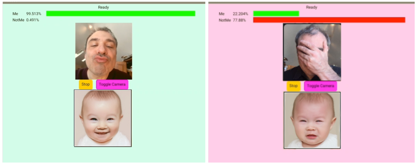 PICaboo app made with App Inventor and Personal Image Classification model