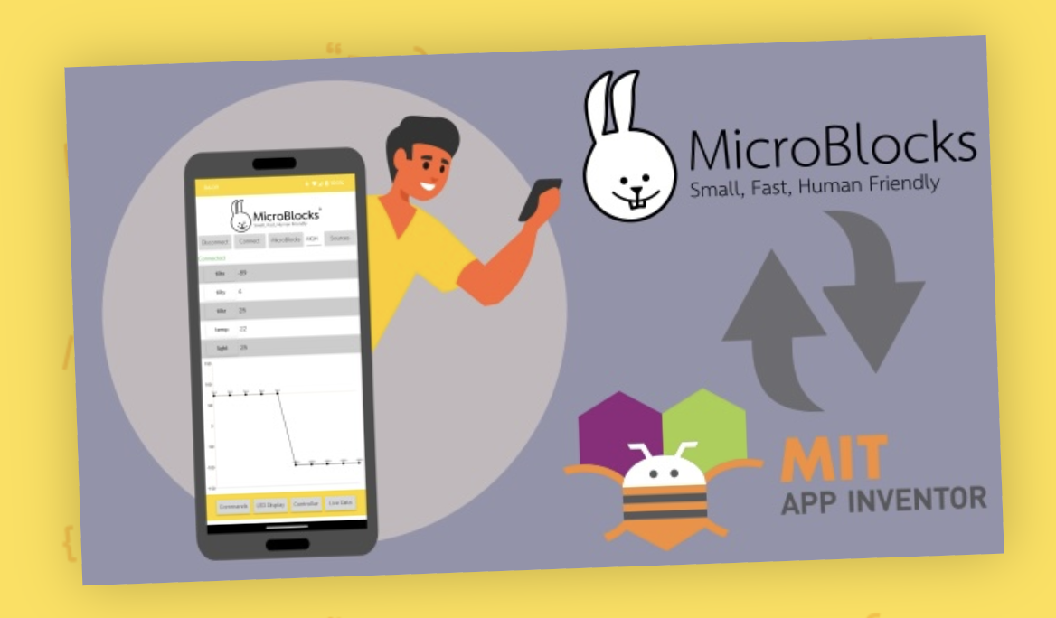 Using MicroBlocks with MIT App Inventor
