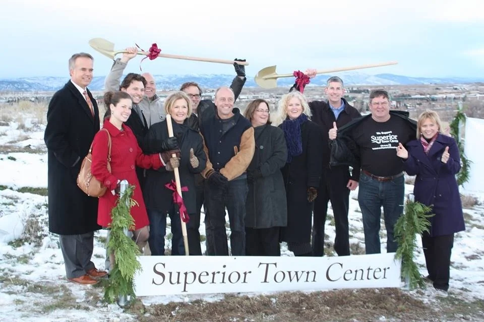 Attending the groundbreaking ceremony for Downtown Superior