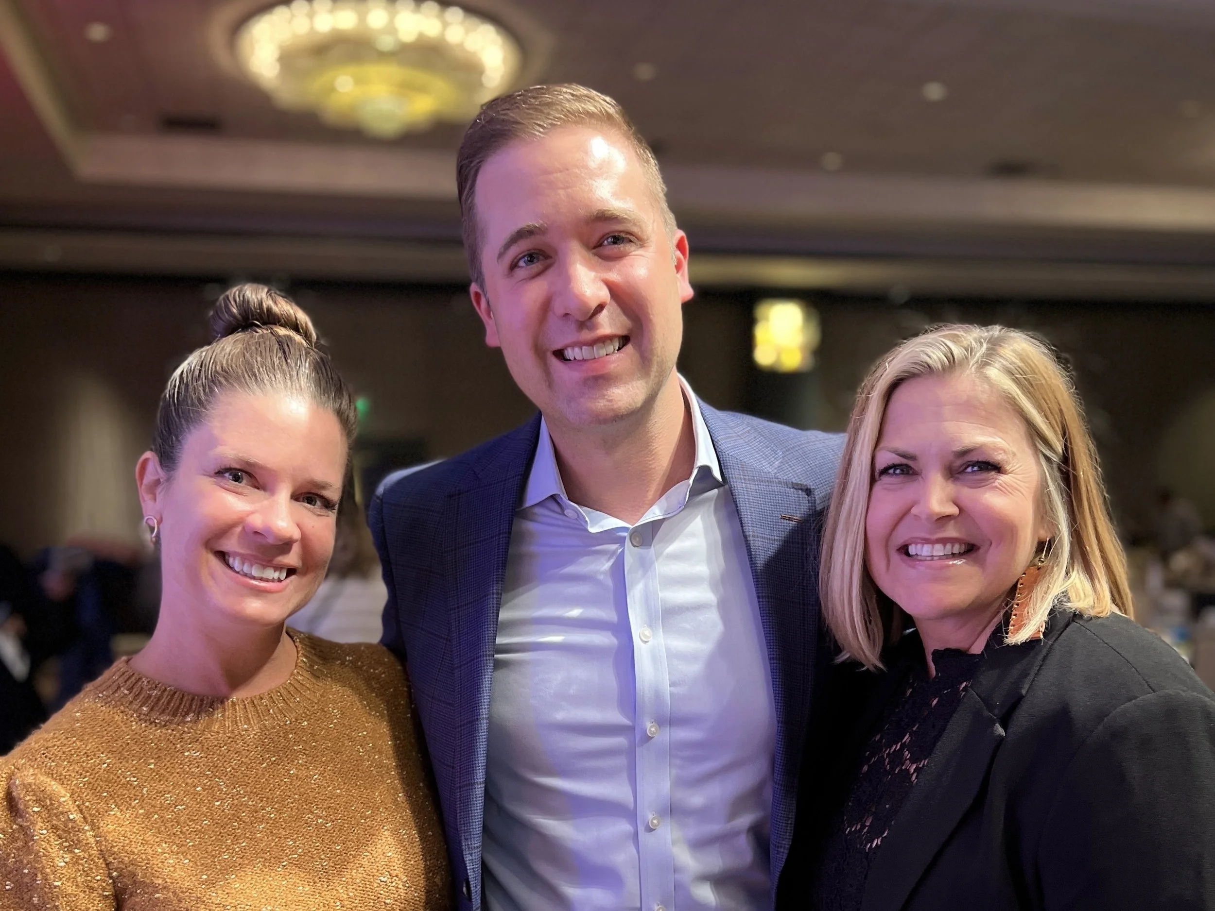 Attending A Precious Child's annual luncheon with host Kyle Clark of 9News and Joey Paull Yoder of Curated by Paull Interiors.