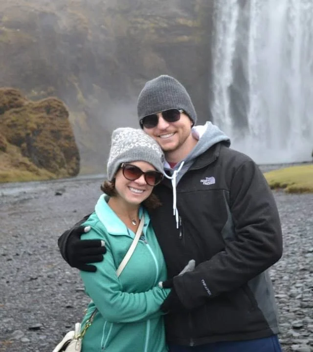 Chasing waterfalls in Iceland with my main squeeze, Drew.