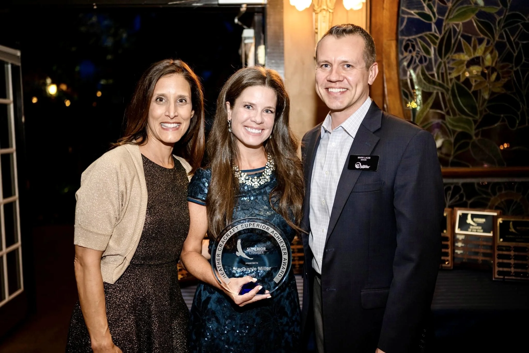 Receiving the 2023 Heather Cracraft Superior Achiever Award