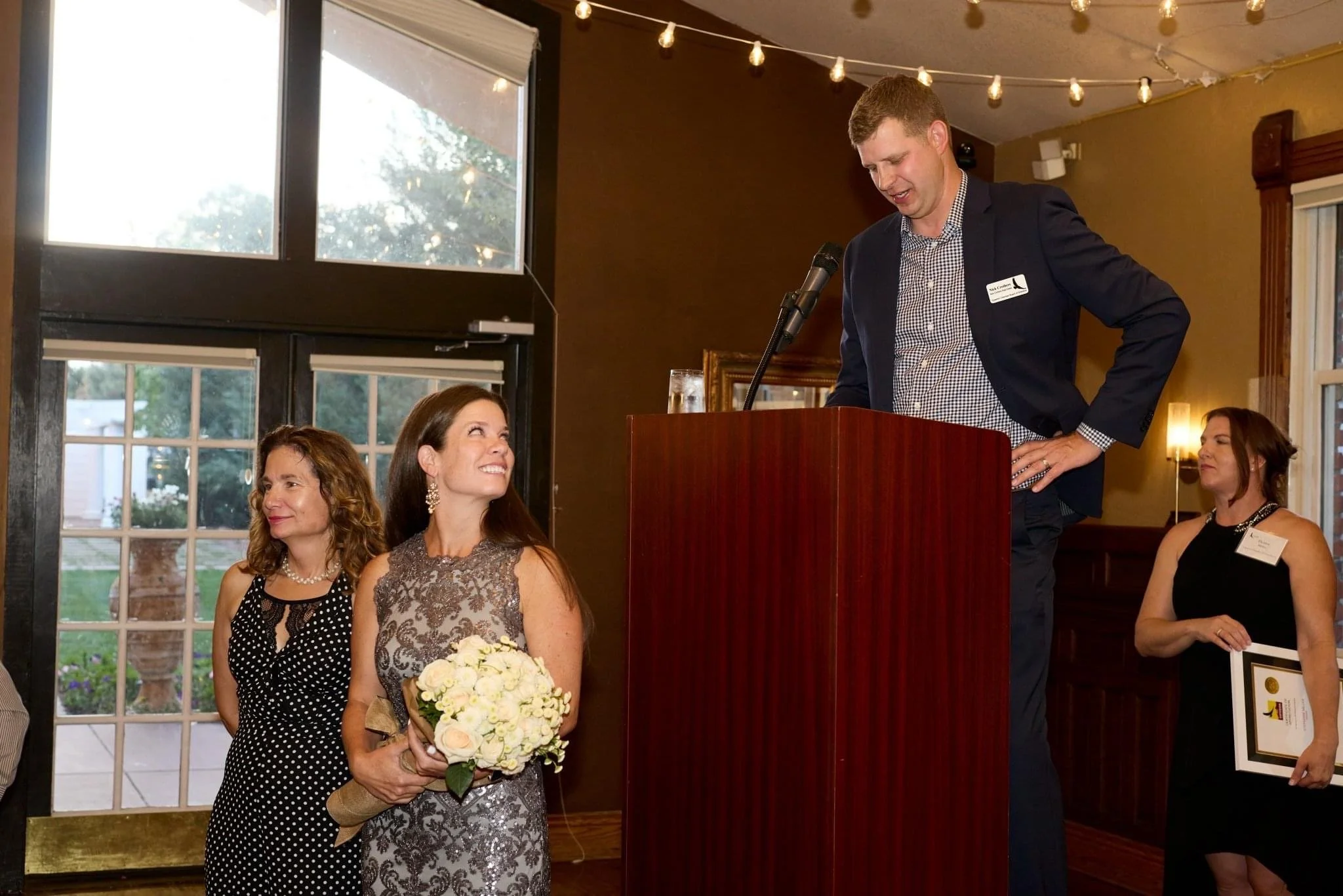 Being recognized by Nick Crothers of the Superior Chamber of Commerce for my 9 years of service on the board.