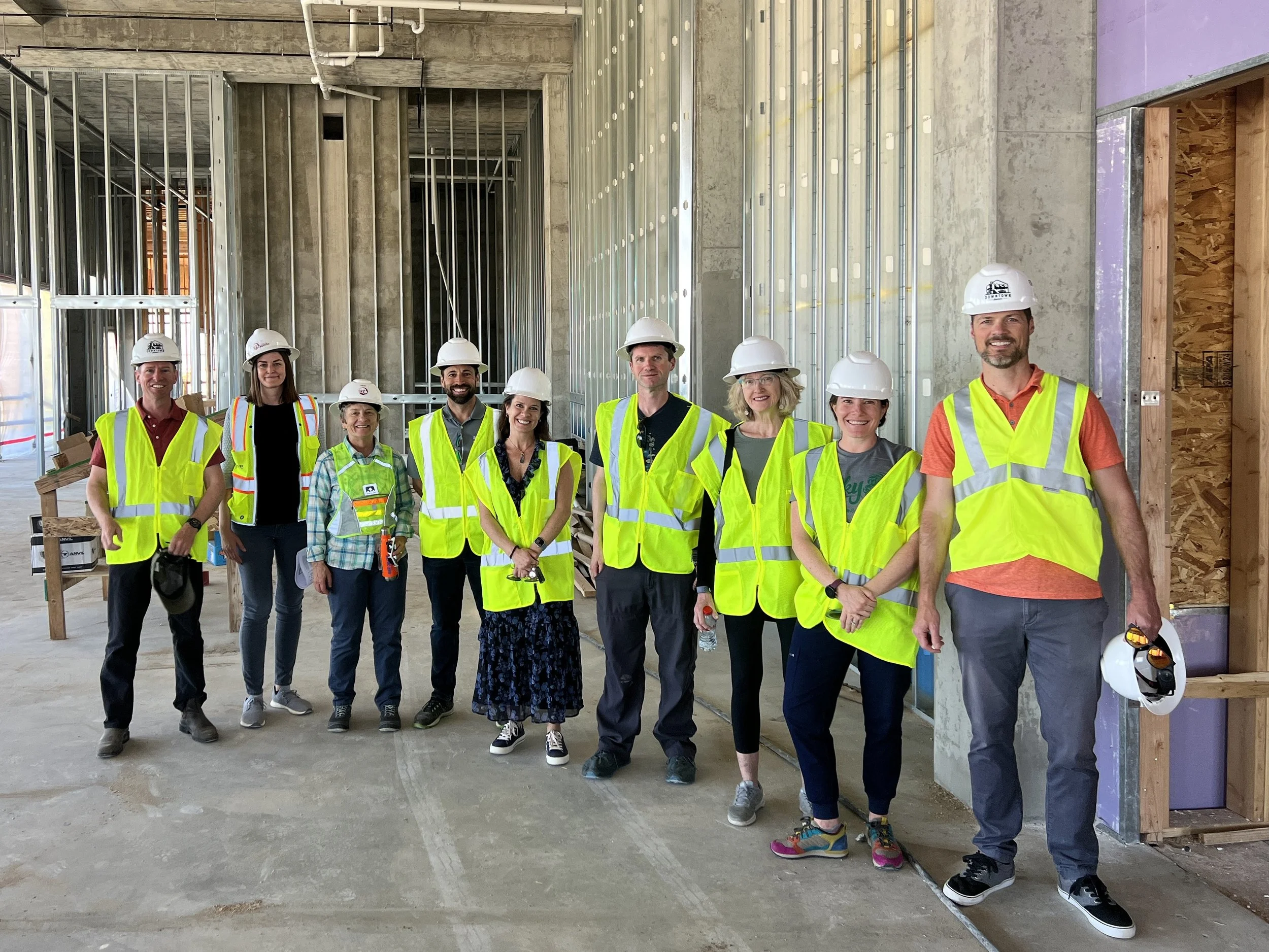 Touring the new Downtown Civic Space with our PARC committee prior to buildout