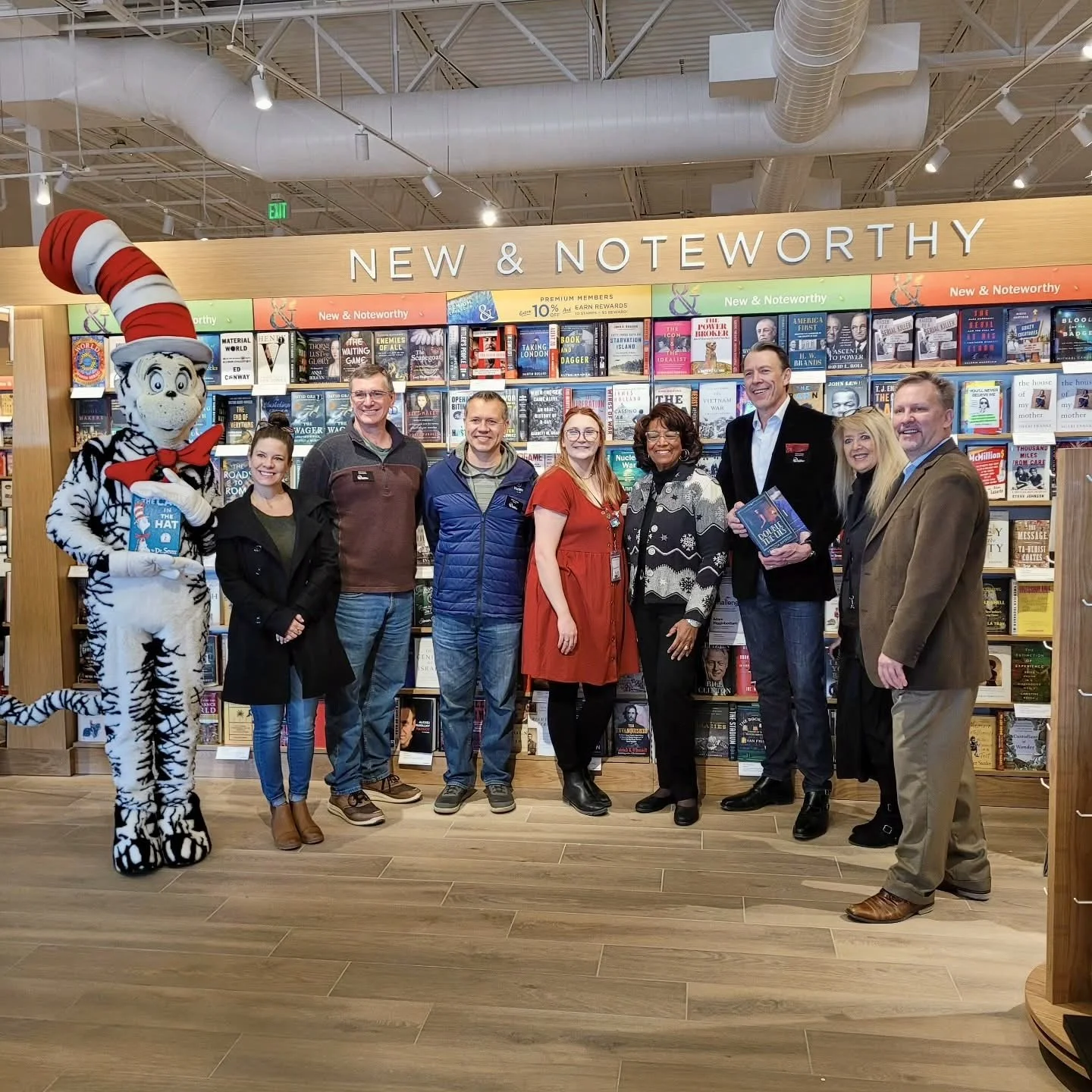 Attending the Barnes & Noble ribbon cutting