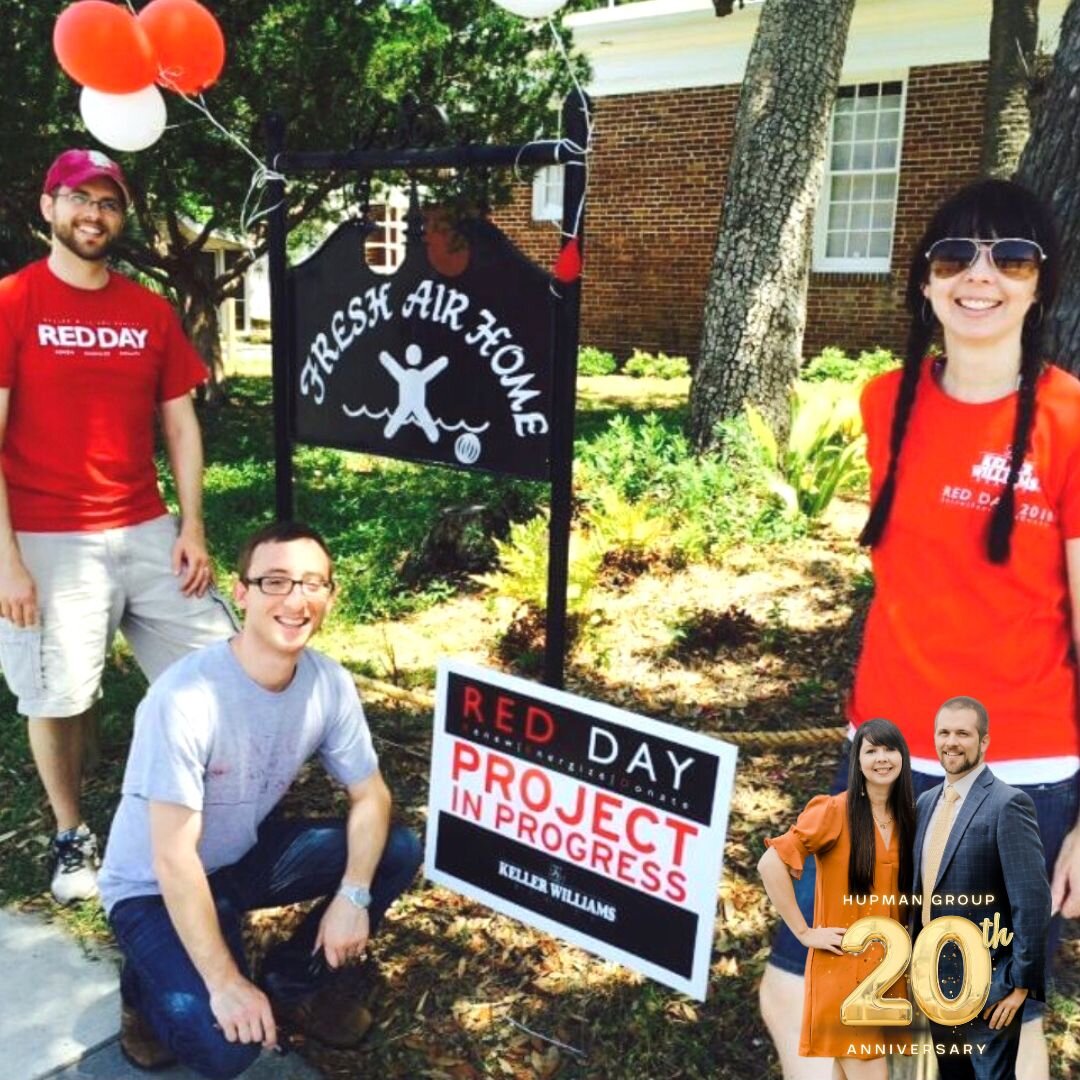 #ThrowbackThursday Red Day at the Fresh Air Home on Tybee with Jeff, Anthony and Chandie in 2014! Since May of 2009 Keller Williams &ndash;  U.S., Canada and abroad &ndash; sets aside the second Thursday of the month of May to Renew, Energize, and Do