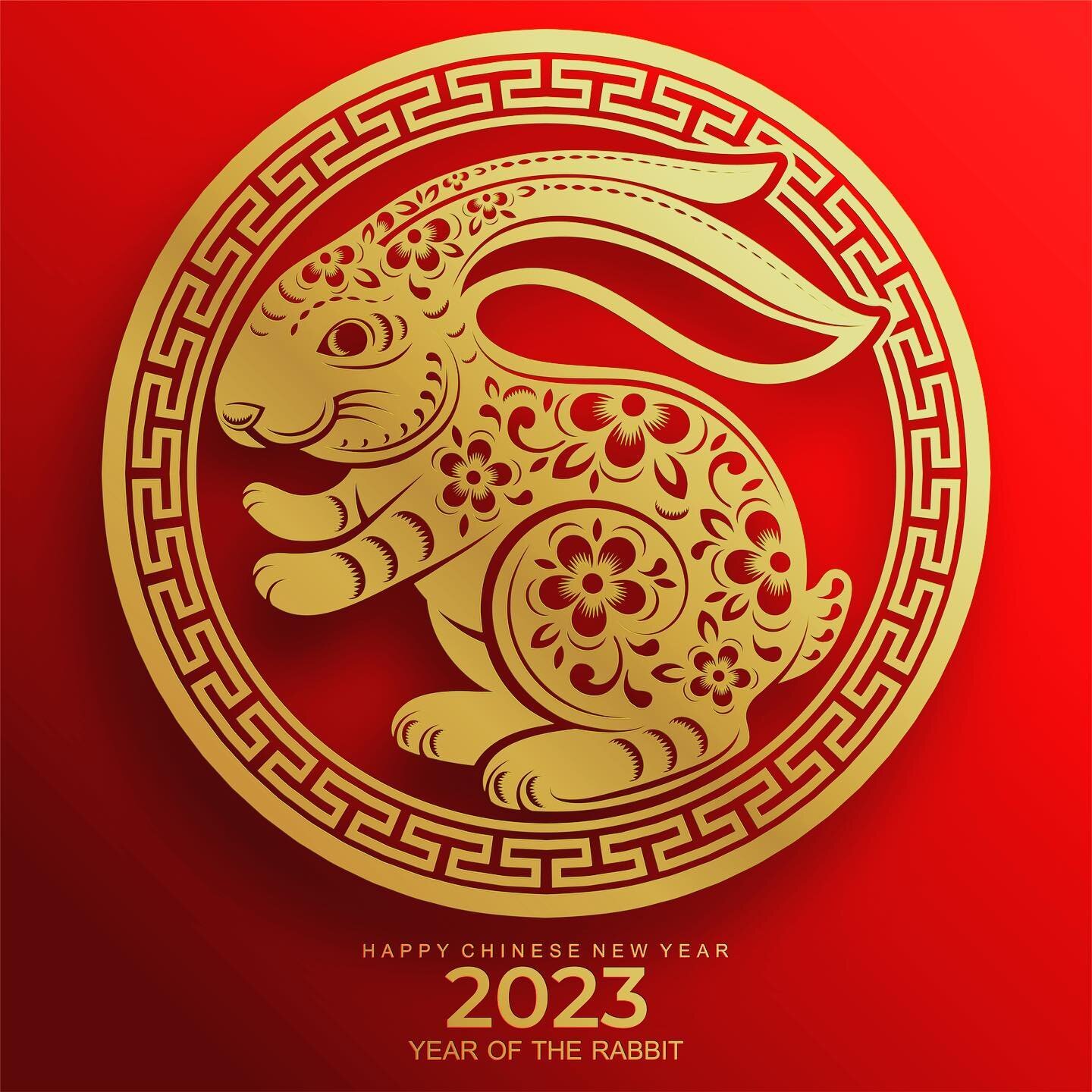 The year of the Rabbit is upon us!! Chinese New Year 2023 will be on Sunday, January 22nd. This is the luckiest animal sign. Rabbits symbolize mercy, elegance and beauty. 

Remember Chinese New Year is a three day event. 🧧🧧🧧

These will be the hou