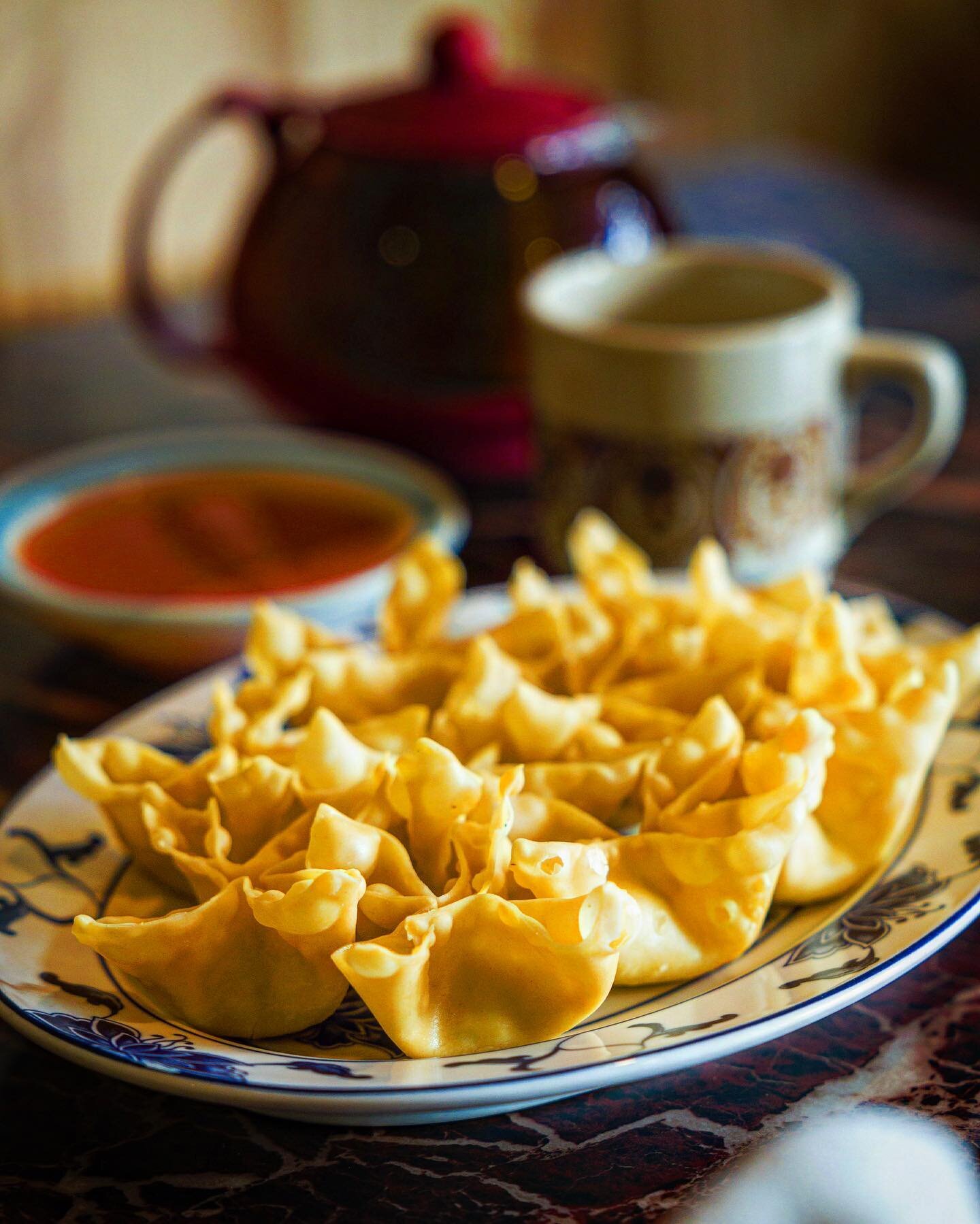 Crab Puffs. They come in half (5) or a whole (10) order. They&rsquo;re rich, savory and creamy. 10 is definitely the way to go but we won&rsquo;t judge you 😂 Also, we just learned that my wife folds Crab Puffs better than I do 🤷🏻&zwj;♂️ #familybus