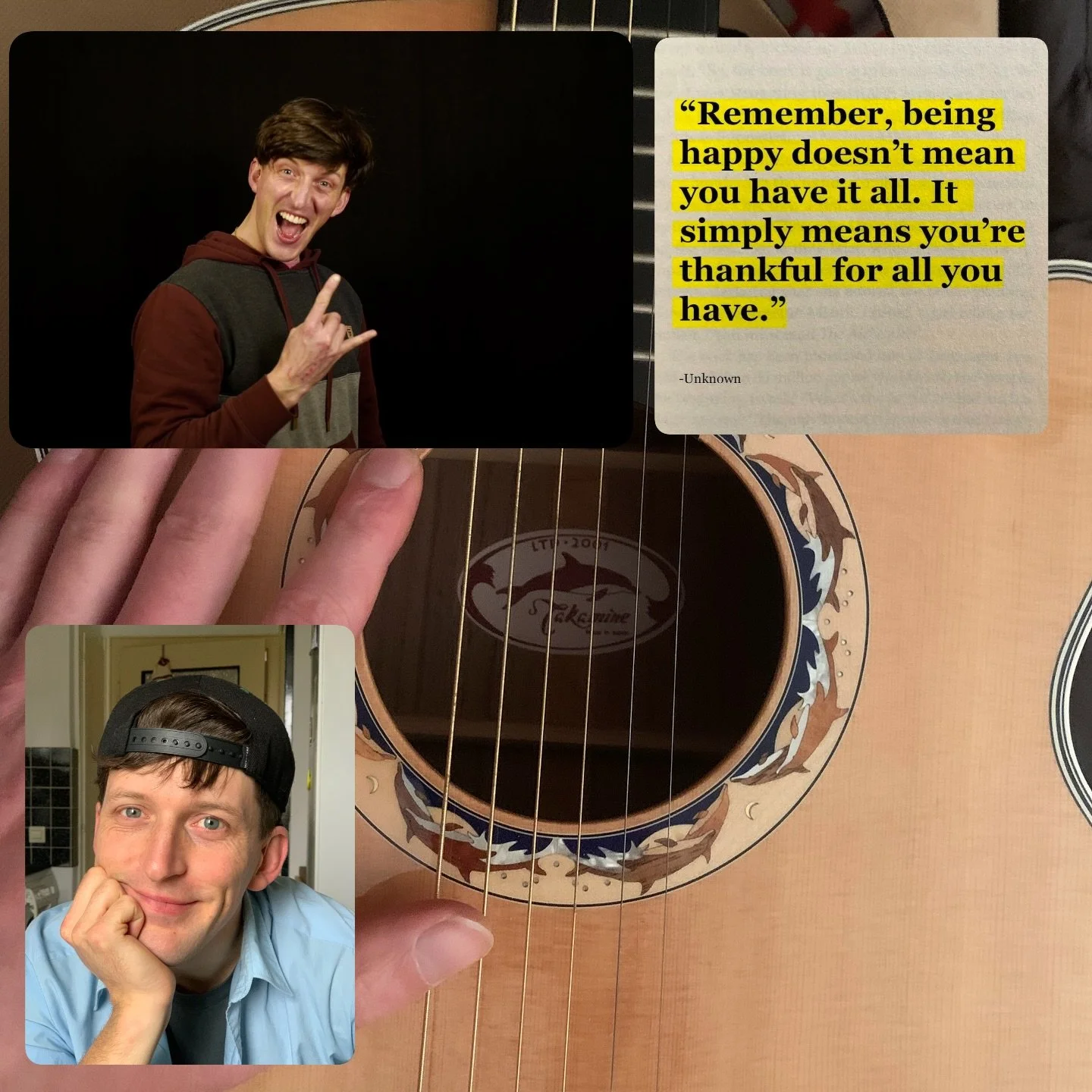 🎶 Music, Gratitude &amp; Smiles 🎸
Sometimes, happiness isn&rsquo;t about having it all &ndash; it&rsquo;s about being thankful for what you have.

Here&rsquo;s a little reminder to cherish the small things: a smile, a melody, and the beauty of the 