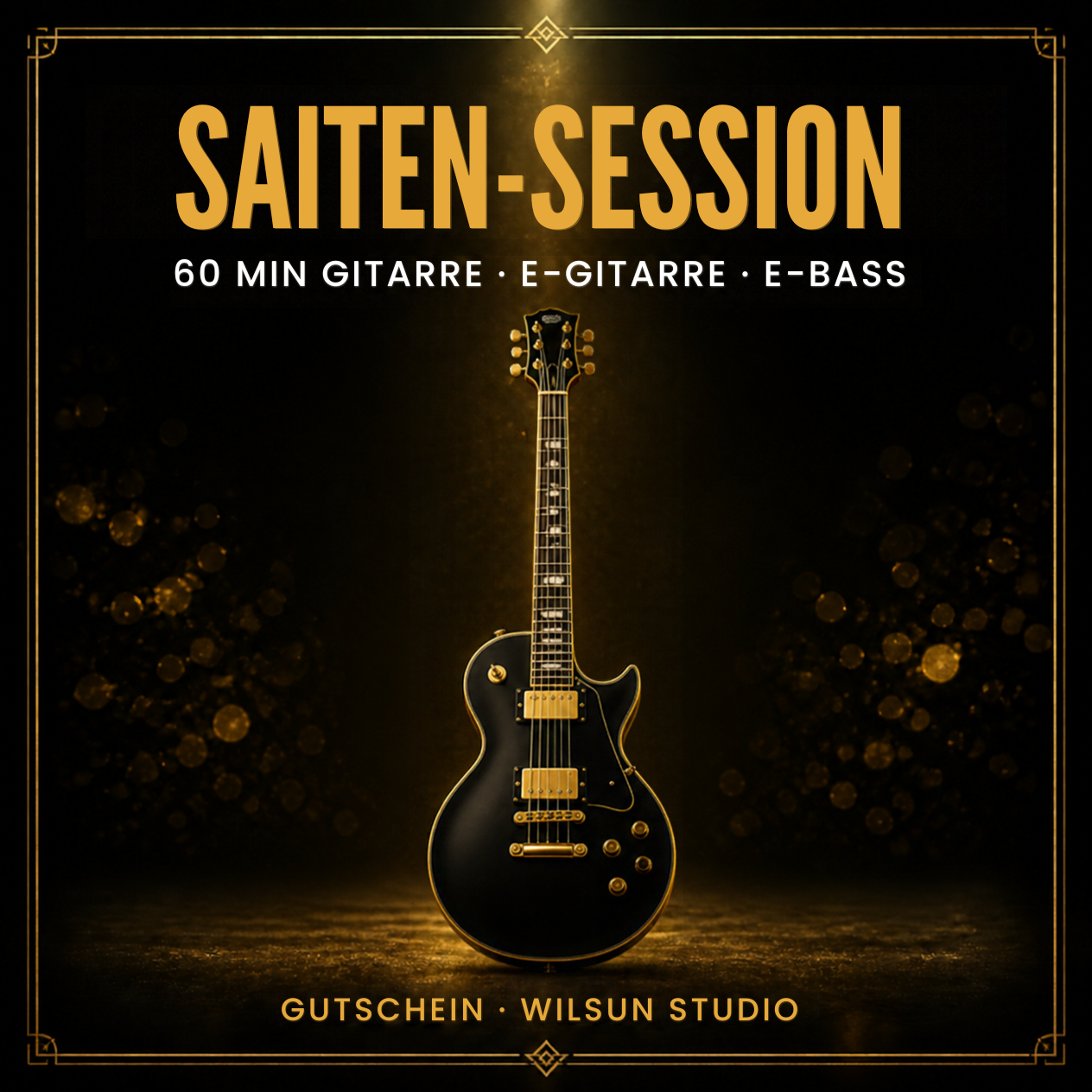 Saiten-Session – 60 Min Gitarre, E-Gitarre oder E-Bass | Gutschein