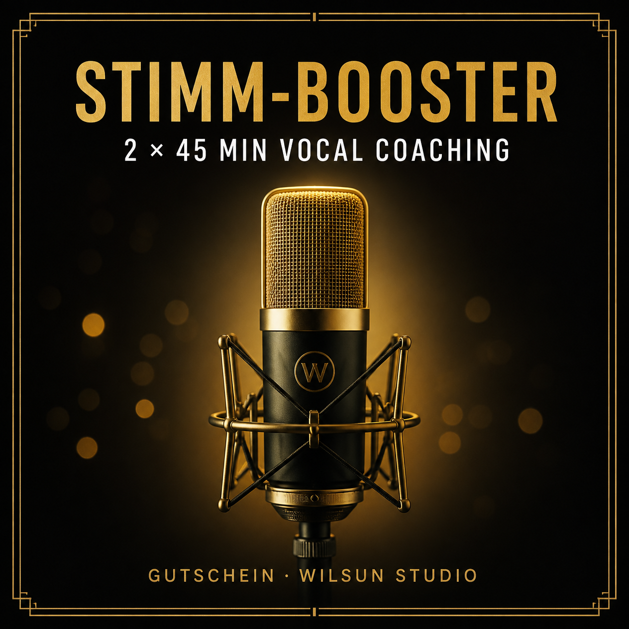 Stimm-Booster – 2 × 45 Min Vocal Coaching | Gutschein