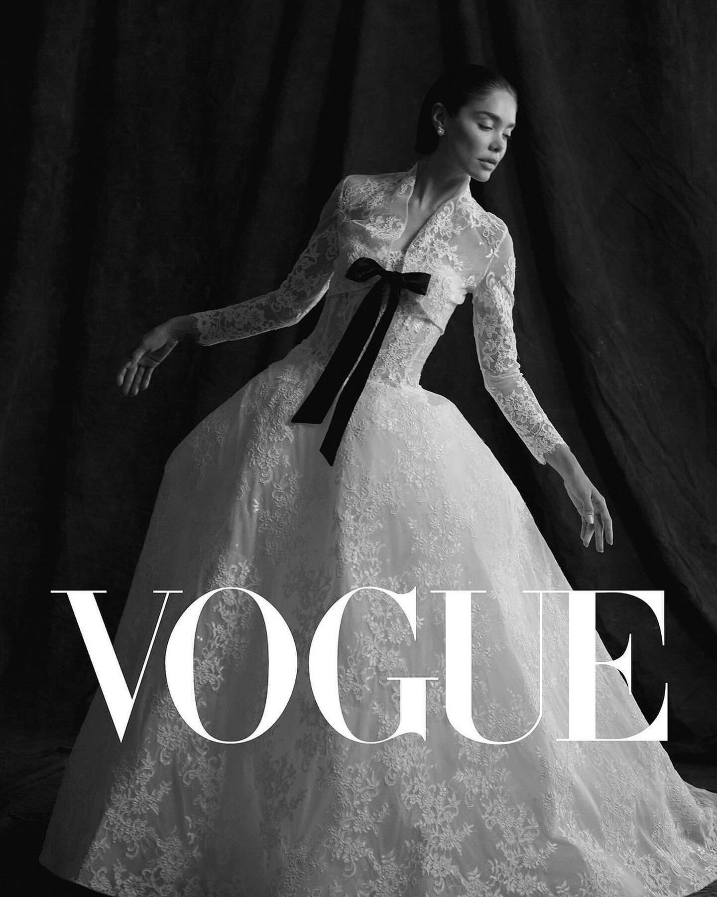 As seen in, @vogueweddings  thank you to @shelbywax for the inclusion of our &lsquo;Caroline&rsquo; gown and jacket. 

#bridalfashion 
#voguewedding 
#voguefashion 
#luxurybridal 
#bridalcouture 
#markingrambride 
#markingramcollection