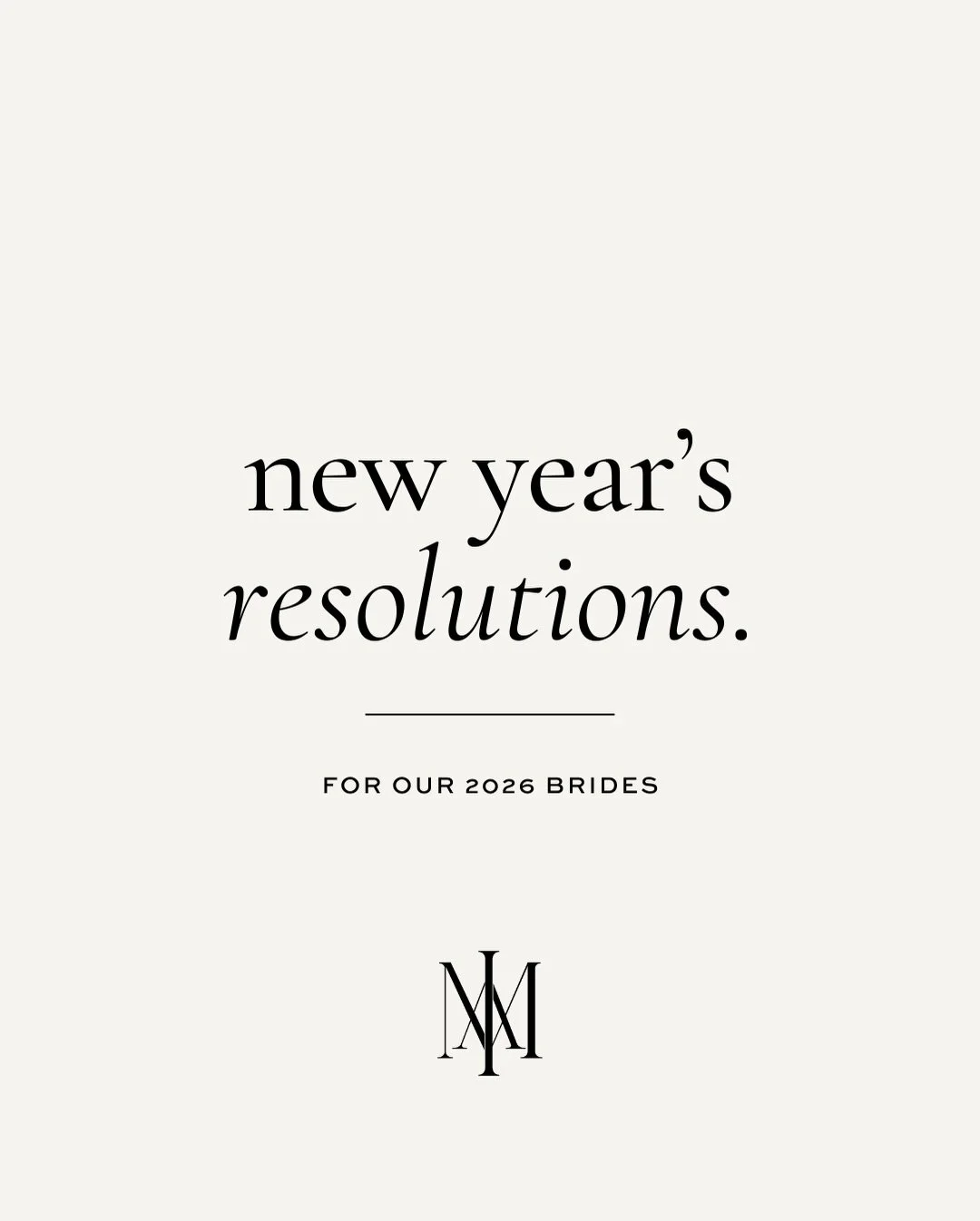 It&rsquo;s YOUR year now 🥂 For brides getting married (or engaged) this year, we have some #newyears resolutions to share with you! 

And as your favorite bridal experts, let&rsquo;s just say we know a few things about having the ultimate wedding ex