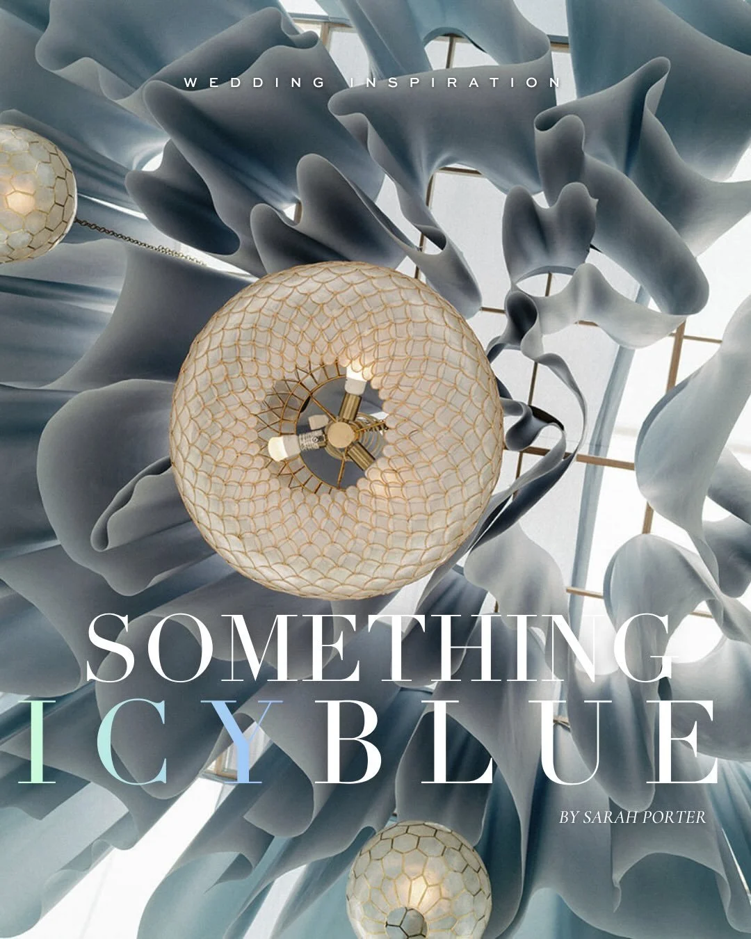 A spin on tradition: bring your something blue into everything. 

Better yet, pick a shade of blue that mimics the color of a clear sky, or fresh ice or a crystal blue shore line. The lighter the better for this trendy hue. 

Now with spring weddings