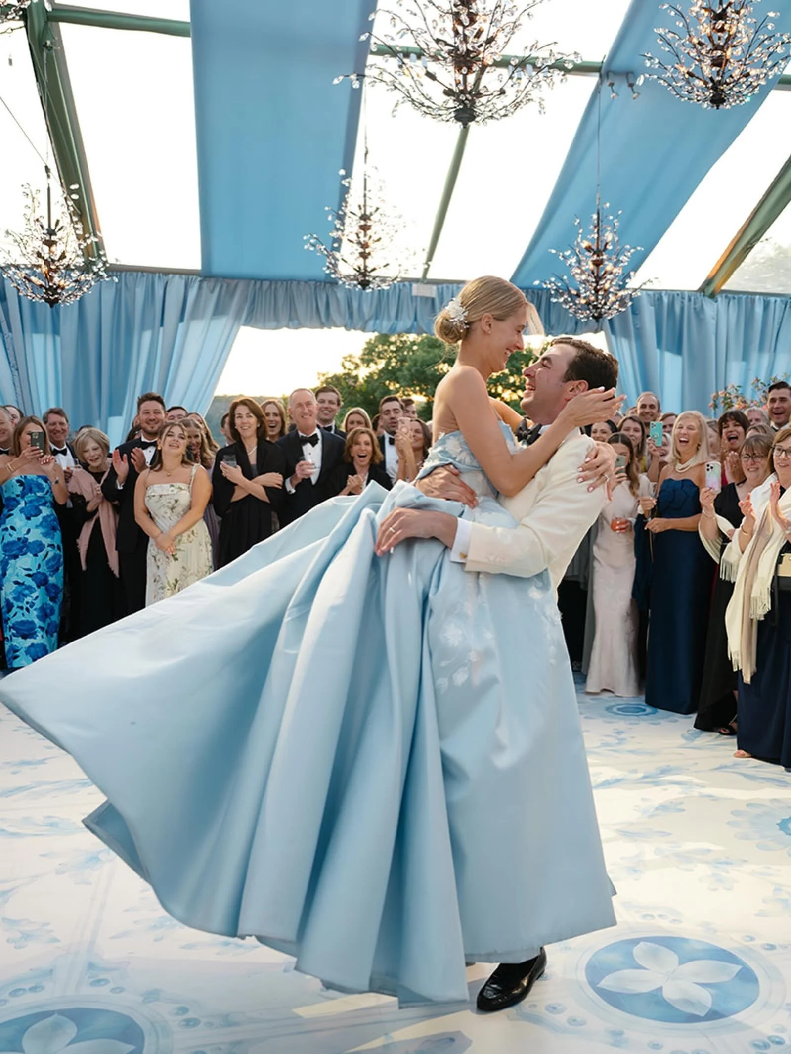 Trend alert: The Bride Wears Blue 💙 

Whether it be for luck (her something blue), or for the love of fashion &mdash; we have seen this wedding hue give more character energy than accent color in recent events. 

Another trend we are observing, brid
