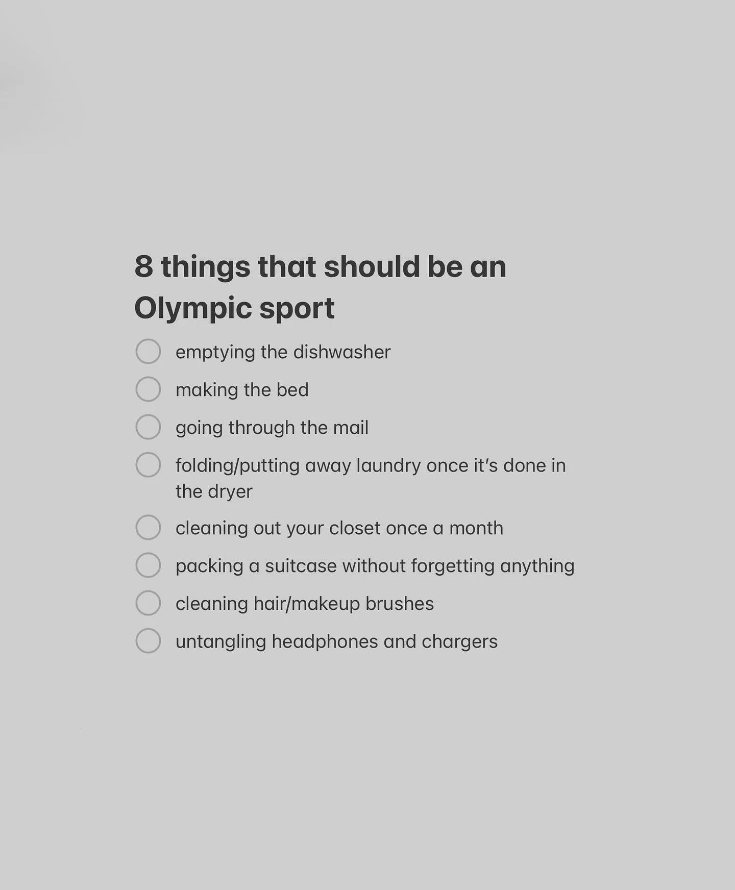 Training for the real Olympic events is ^ 😌

#sarasota #srq #lakewoodranch #lwr #wellenpark #no #sarasotahomeorganizer #bathroomorganization #kitchenorganization #organizing #dishwasher #organizedhome #proorganizer