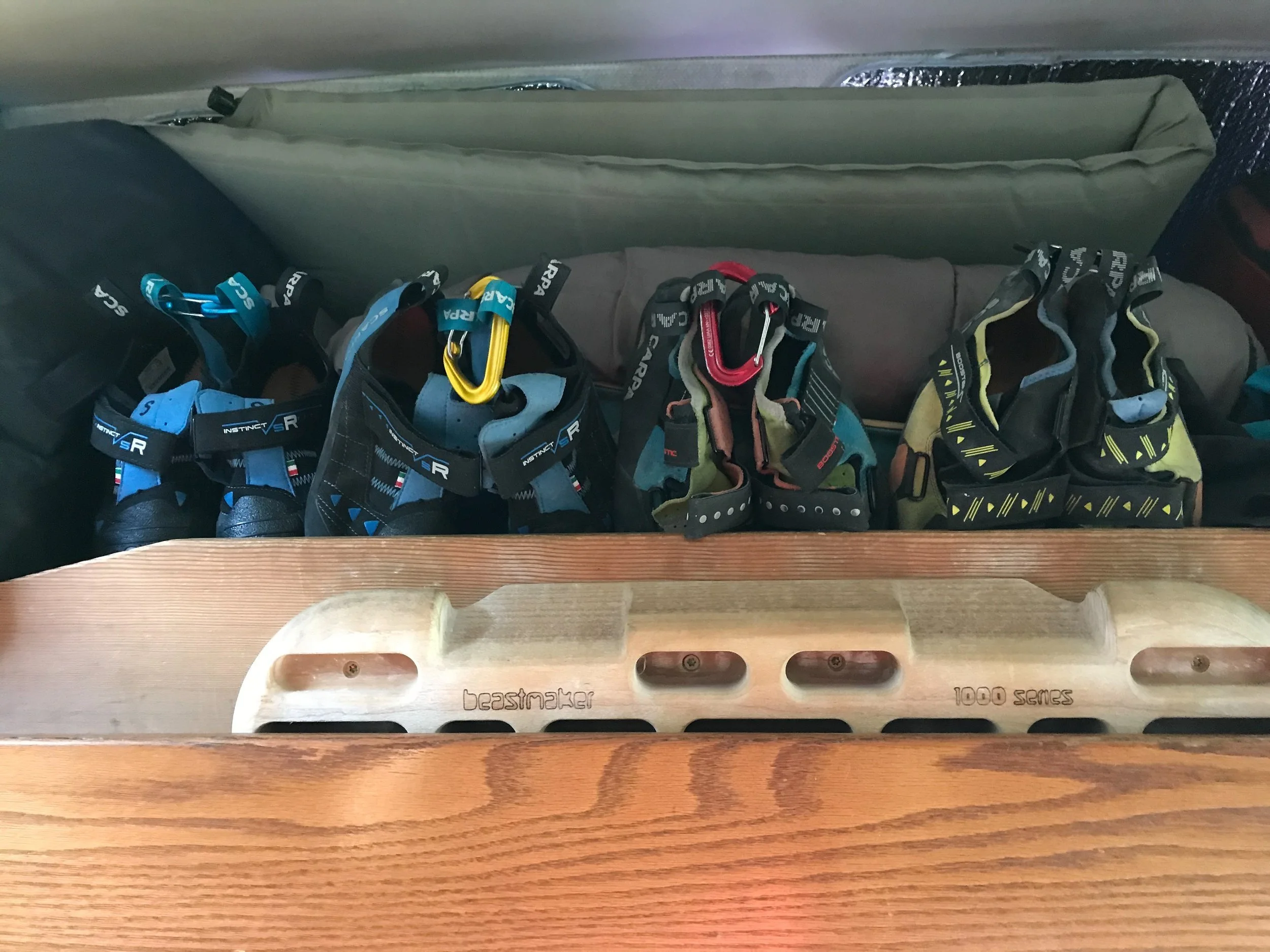 My shoe quiver.