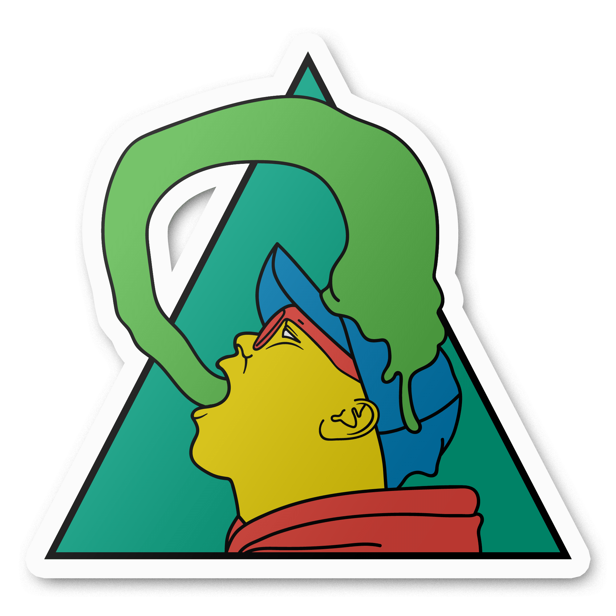 Gif, Vomit, Vomit Cartoon, Sticker, Die Cut, Die Cut Design, Die Cut Sticker, Illustration, Mr.KoOL, Shop, Shopee