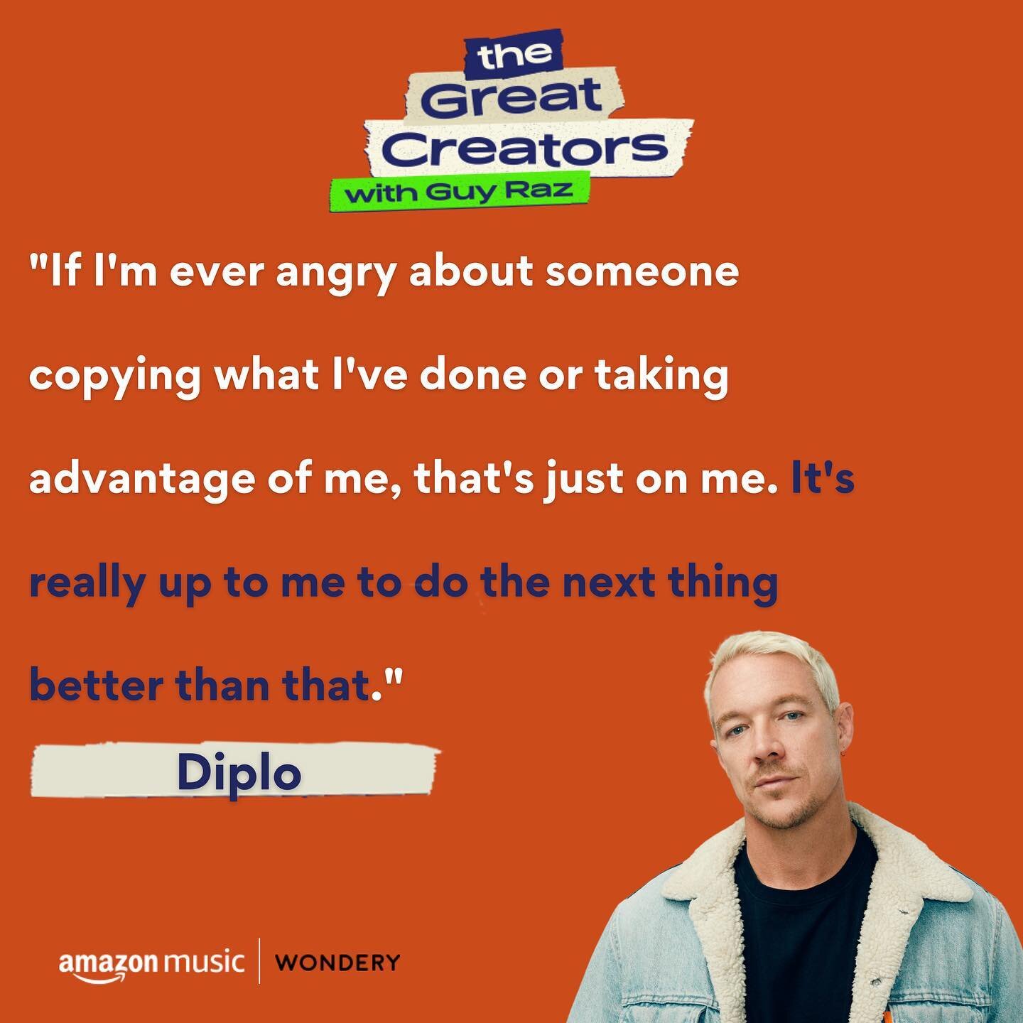 @diplo has always been one to anticipate the next best move. Check him out on #TheGreatCreators to hear how he used commitment and strategy to grow his career. 

#djdiplo #diplo #majorlazer #podcast