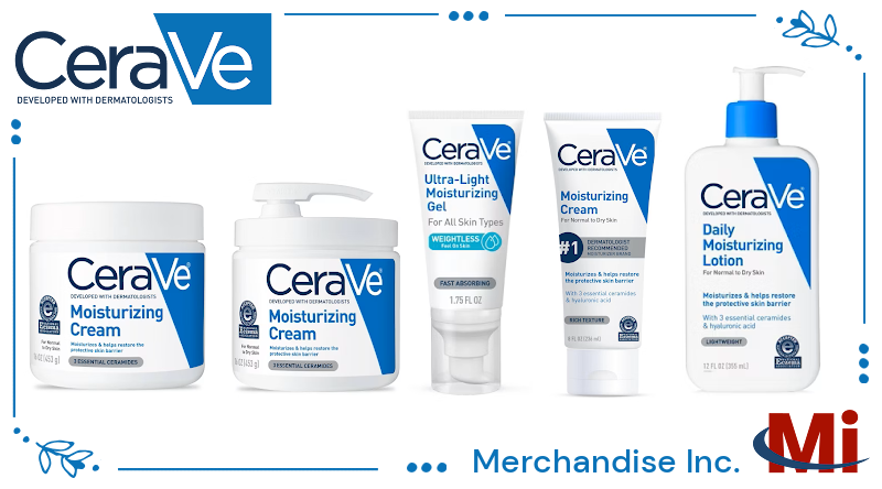 Bulk CeraVe Moisturizing Cream and Daily Moisturizing Lotion for wholesale retail buyers